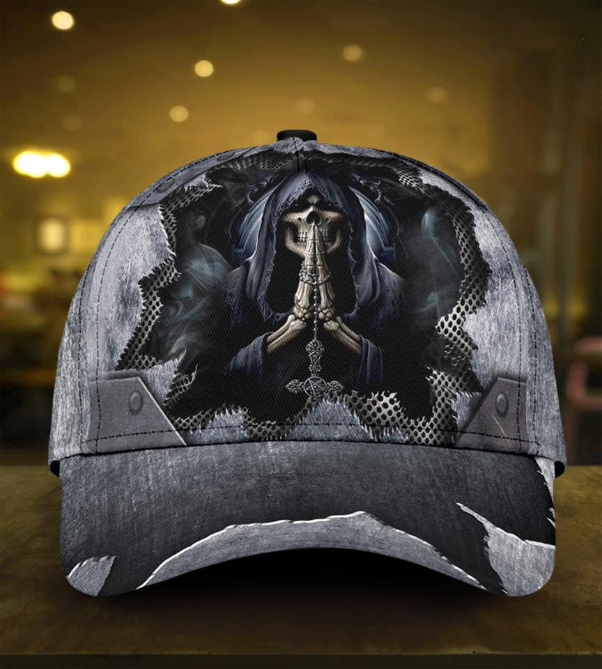Adeenyc Skull Gifts Skull With Cross Classic Cap Trucker Hats Custom Hats Gifts For Men & Women
