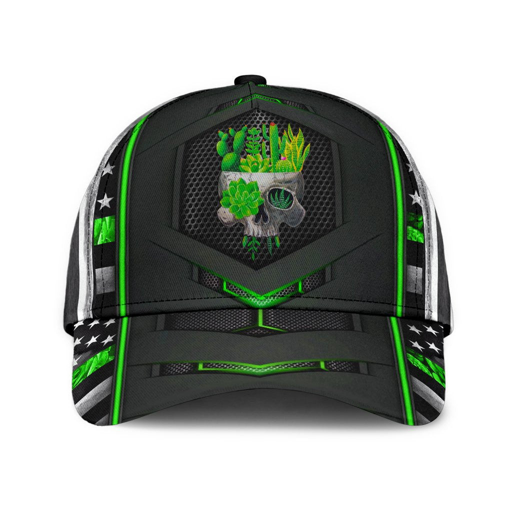 Adeenyc Skull Gifts Succulent Pot Head Classic Cap Trucker Hats Custom Hats Gifts For Men & Women