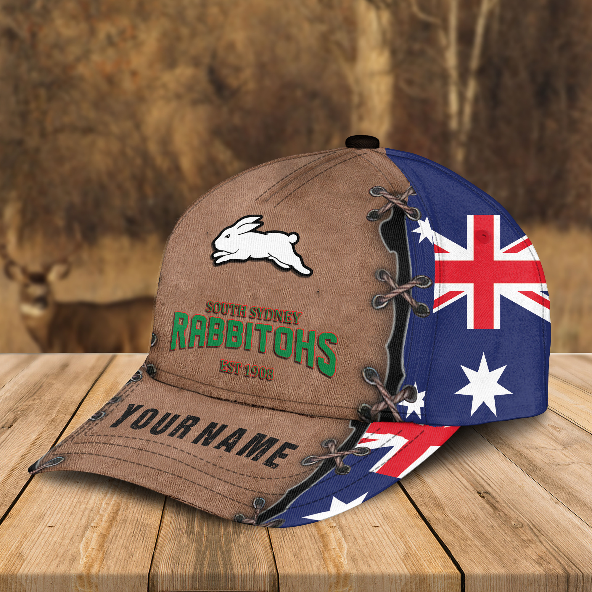 Adeenyc South Sydney Rabbitohs NRL Personalized Classic Cap Best Gift For Fans