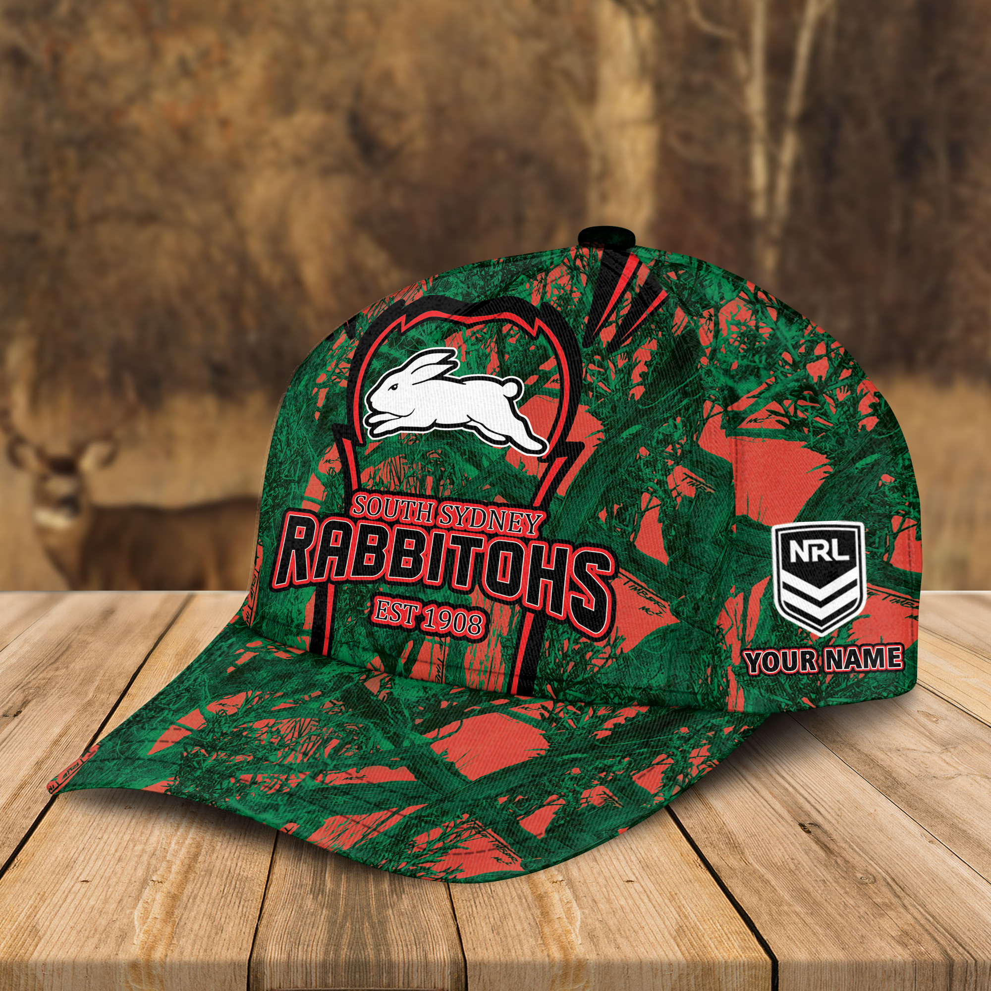 Adeenyc South Sydney Rabbitohs NRL Personalized Classic Cap Best Gift For Fans