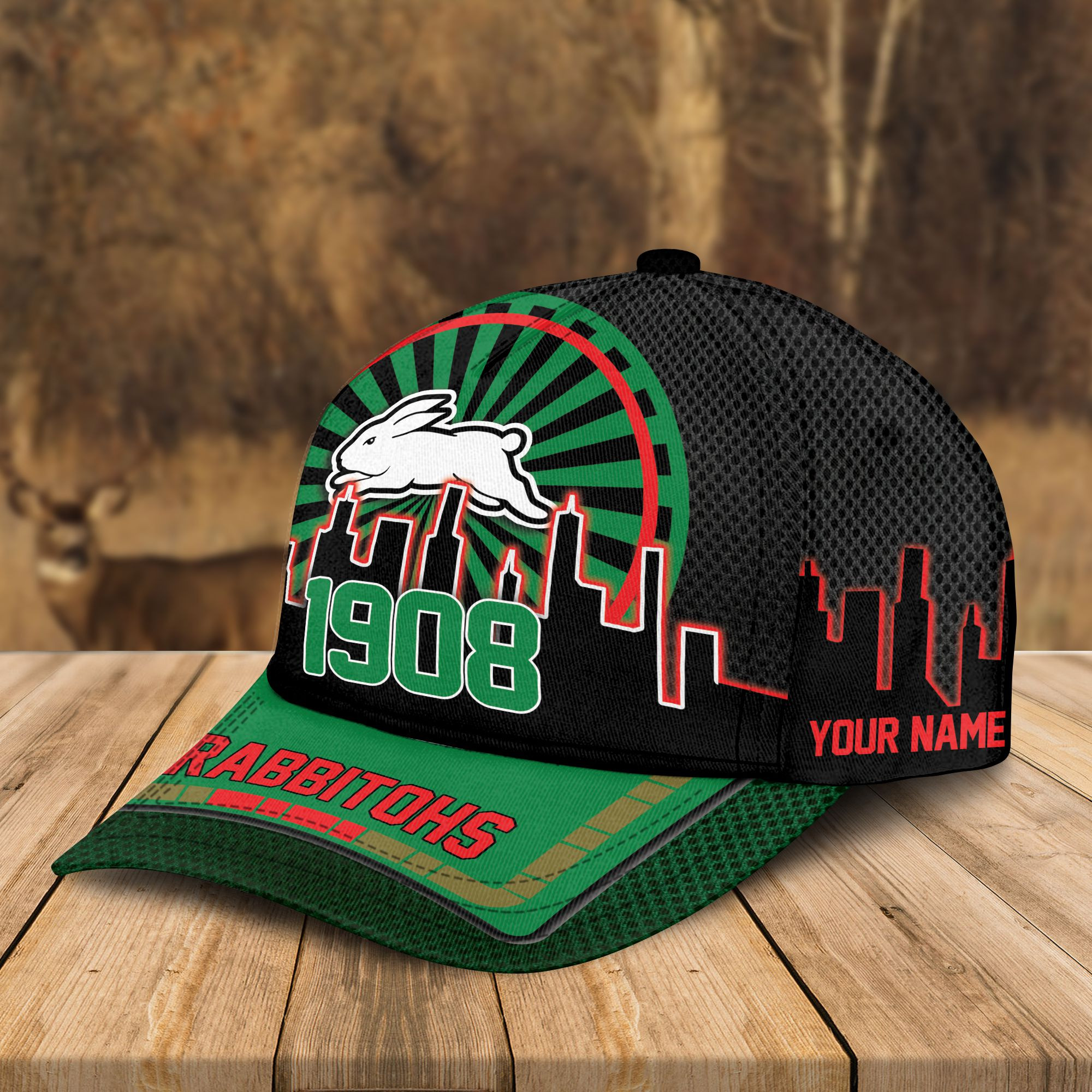 Adeenyc South Sydney Rabbitohs NRL Personalized Classic Cap Best Gift For Fans