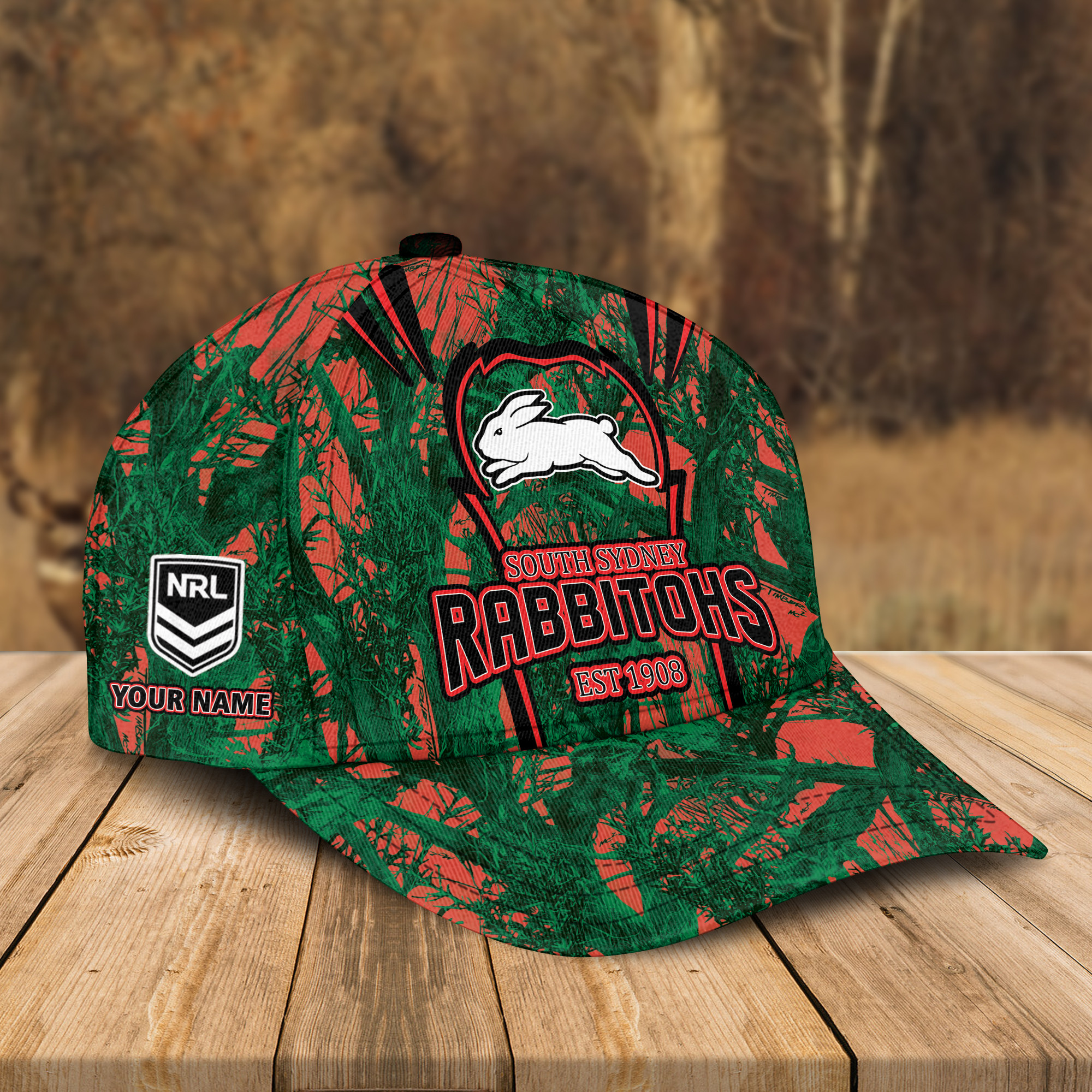 Adeenyc South Sydney Rabbitohs NRL Personalized Classic Cap Best Gift For Fans