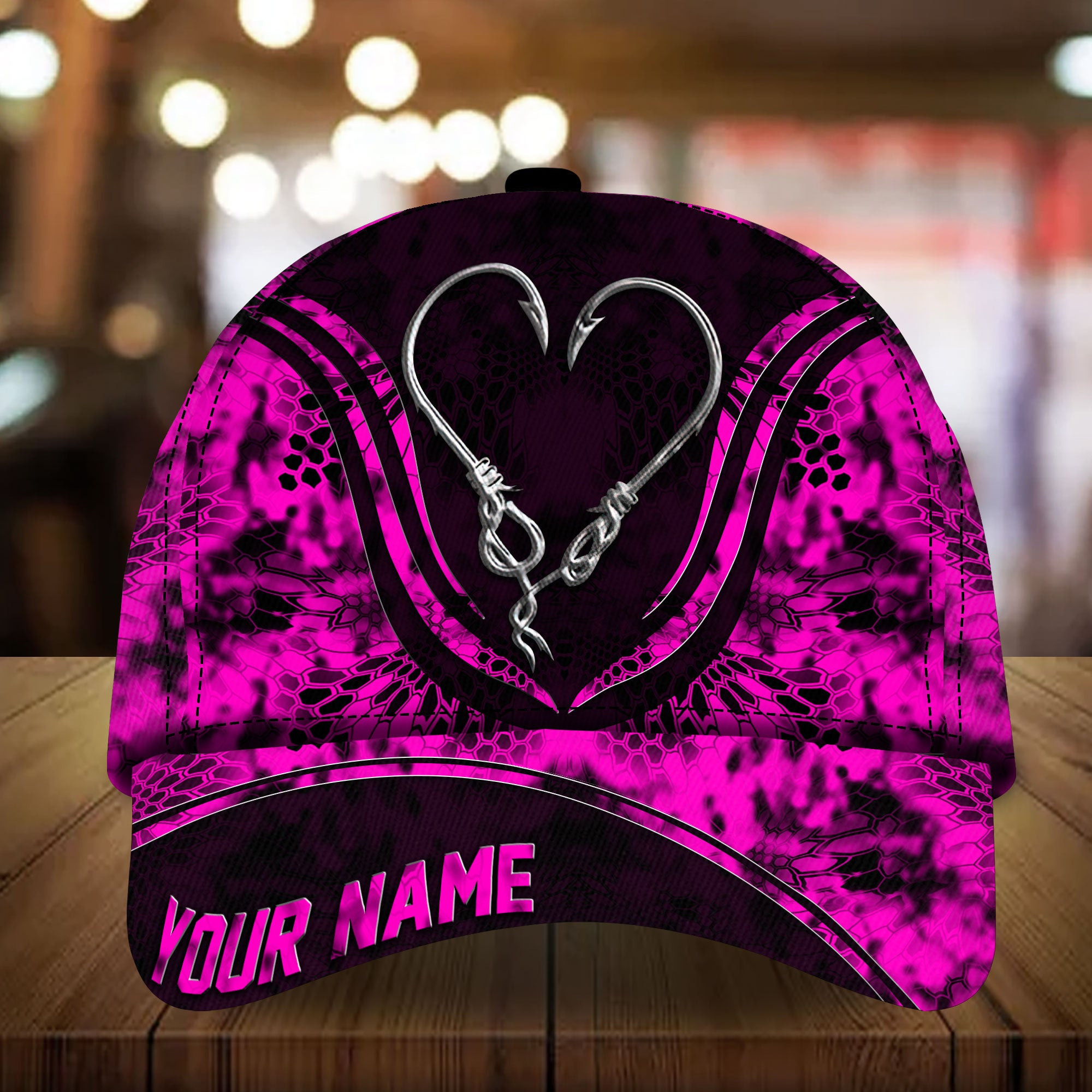 Adeenyc - Special Limited Fishing Hook Cap For Fishing Lover Multicolored Personalized Name Custom Name Trucker Hats Custom Hats Gifts For Men & Women