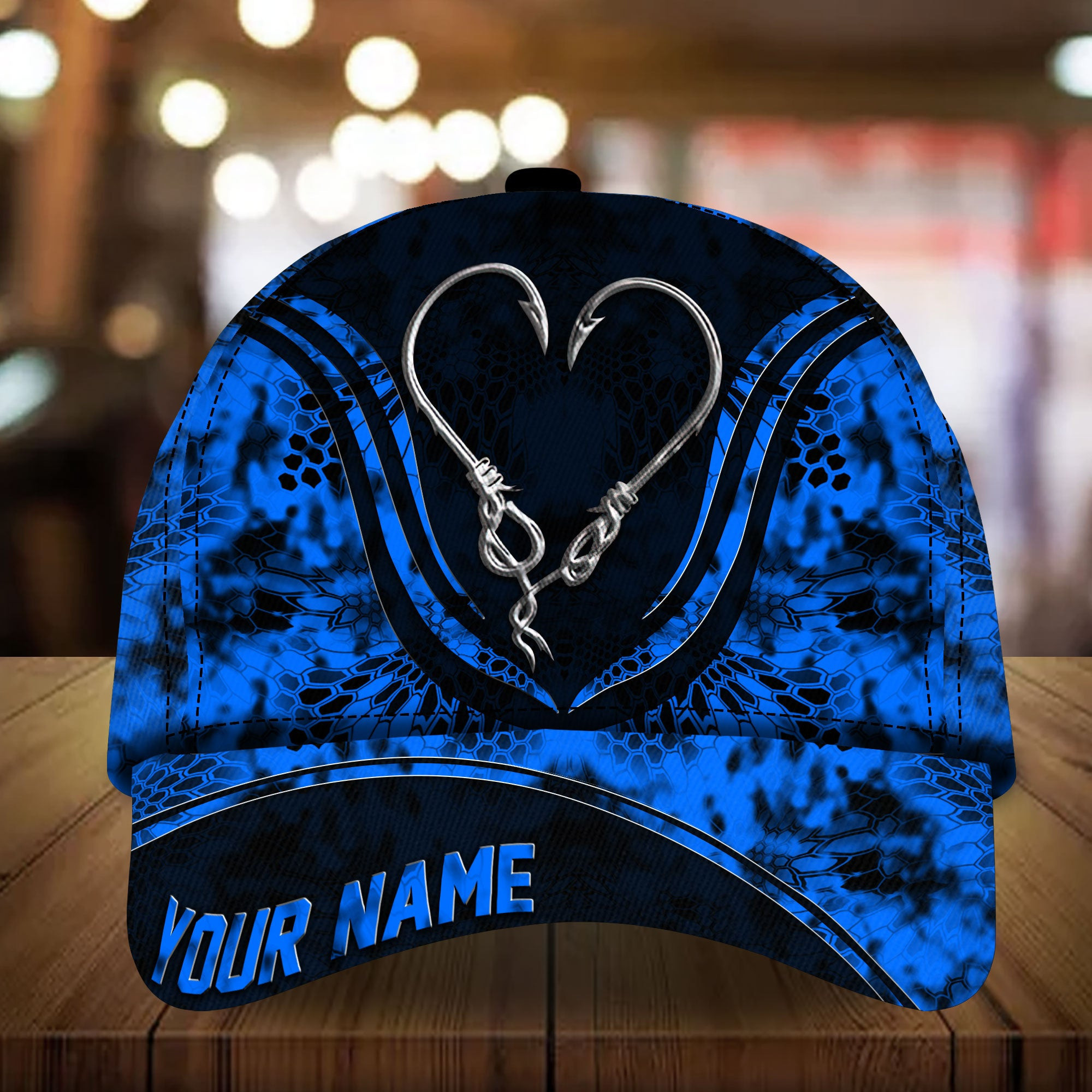 Adeenyc - Special Limited Fishing Hook Cap For Fishing Lover Multicolored Personalized Name Custom Name Trucker Hats Custom Hats Gifts For Men & Women