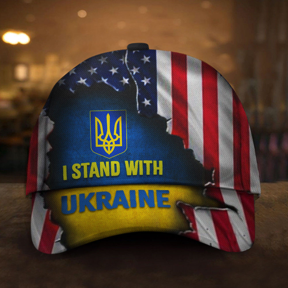 Adeenyc Stand With Ukraine American Flag Hat For 2022 Stand With Support Ukraine Hat Merch Trucker Hats Custom Hats Gifts For Men & Women