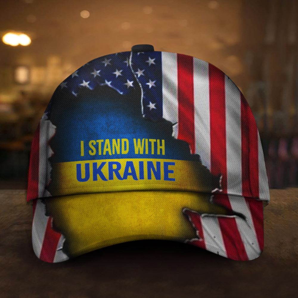 Adeenyc Stand With Ukraine American Flag Hat Support For Ukraine Hat Merch For Men Trucker Hats Custom Hats Gifts For Men & Women