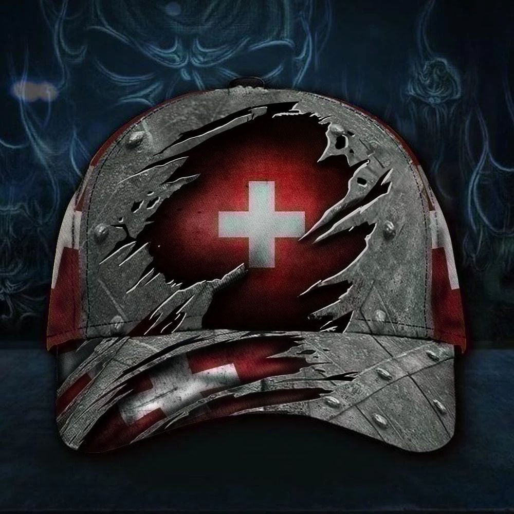 Adeenyc Switzerland Swiss Hat 3D Vintage Old Retro Patriotic Country Switzerland Flag Classic Cap Trucker Hats Custom Hats Gifts For Men & Women