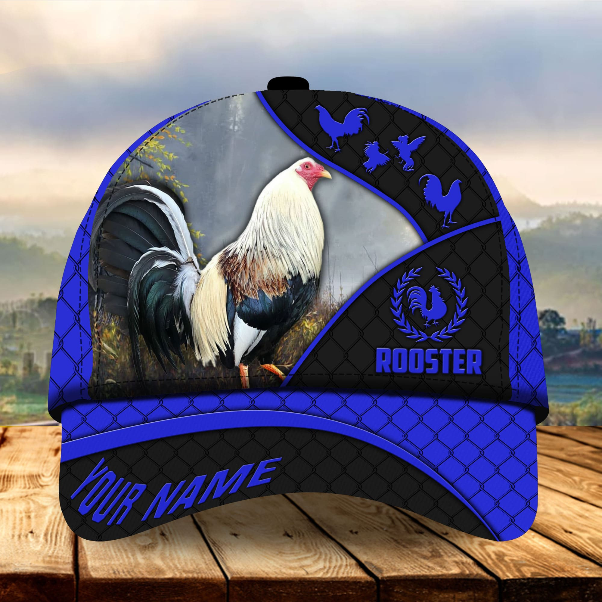 Adeenyc - The Best Rooster Hats For Rooster Lovers Multicolor Personalized Name Custom Name Trucker Hats Custom Hats Gifts For Men & Women