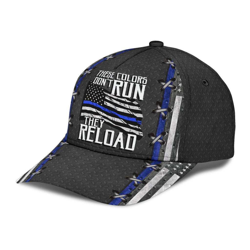 Adeenyc These Colors Don't Run Blue Line All Over Print Classic Cap Trucker Hats Custom Hats Gifts For Men & Women