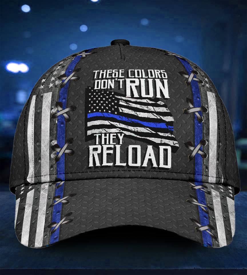 Adeenyc These Colors Don't Run Blue Line All Over Print Classic Cap Trucker Hats Custom Hats Gifts For Men & Women
