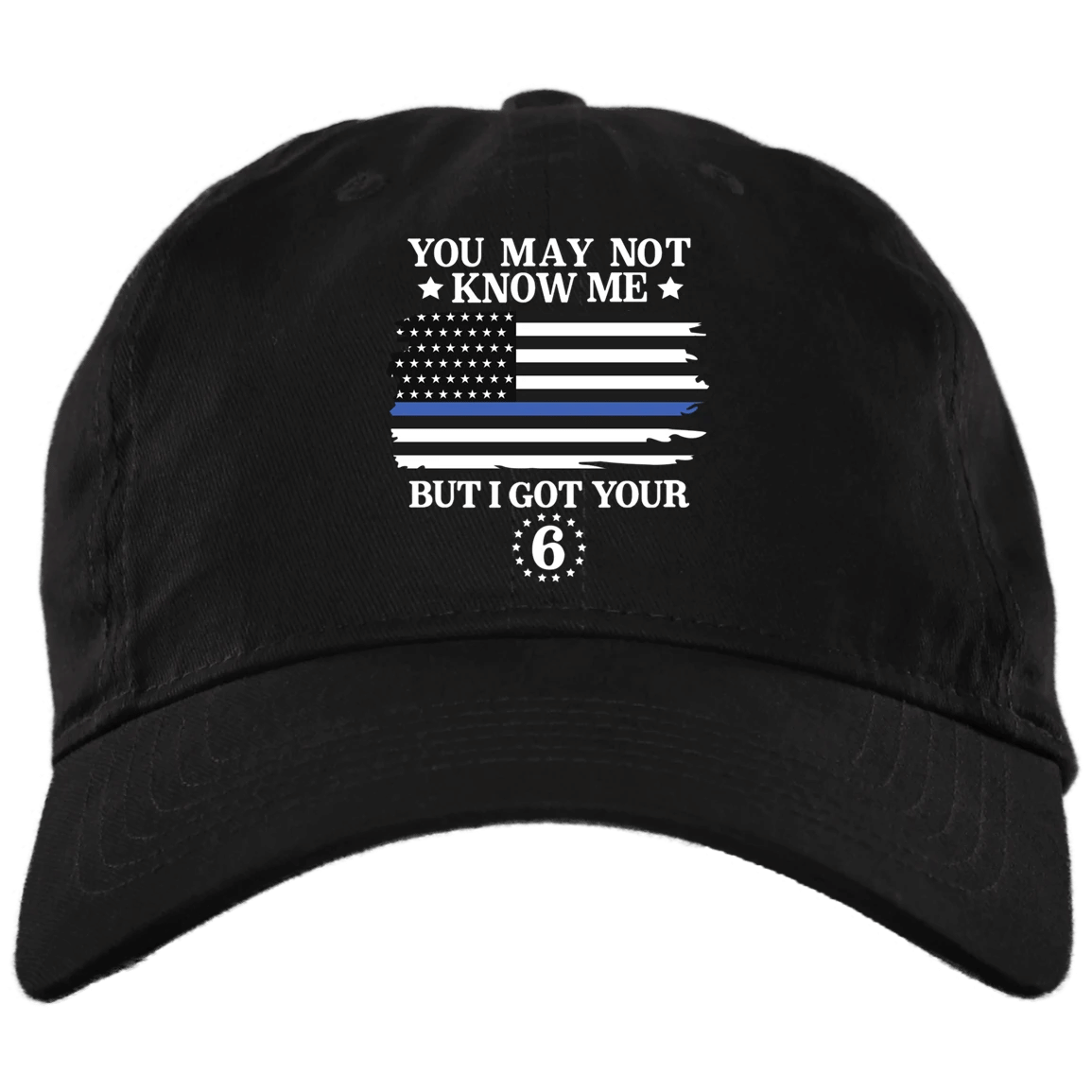 Adeenyc Thin Blue Line Flag Hat Merchandise You May Not Know Me But I Got Your 6 Police Gift For Him Trucker Hats Custom Hats Gifts For Men & Women