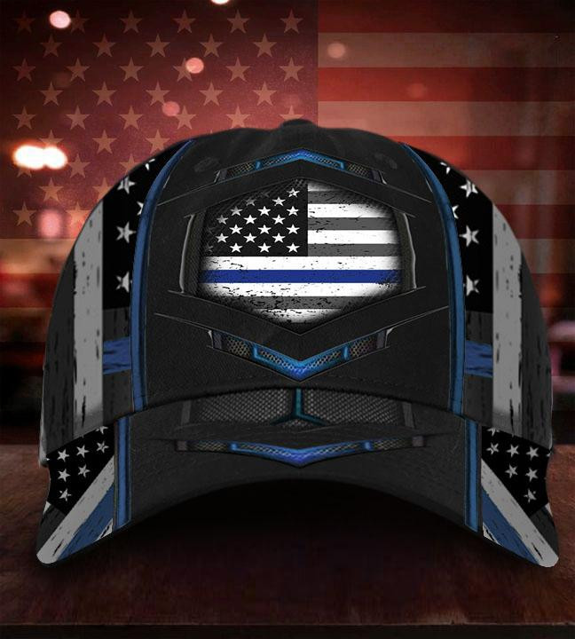 Adeenyc Thin Blue Line Hat Vintage US TBL Back The Blue Law Enforcement Thin Blue Line Gift Classic Cap Trucker Hats Custom Hats Gifts For Men & Women