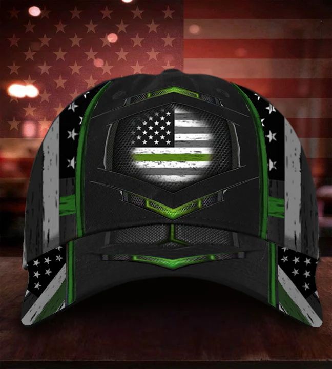 Adeenyc Thin Green Line American Flag Hat Honor Veterans Cap Unique Military Gifts For Retired Trucker Hats Custom Hats Gifts For Men & Women