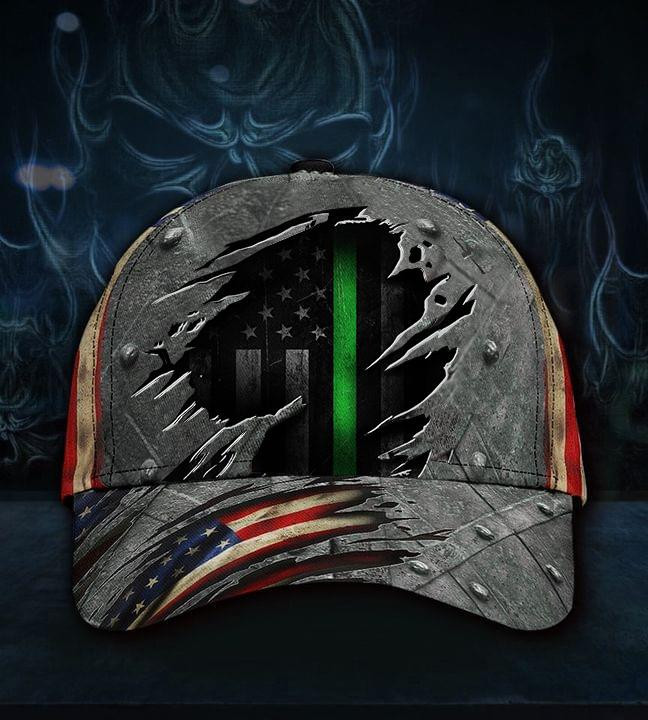 Adeenyc Thin Green Line American Flag Hat Honoring US Army Cap For Men Veteran Gift For Retired Classic Cap Trucker Hats Custom Hats Gifts For Men & Women