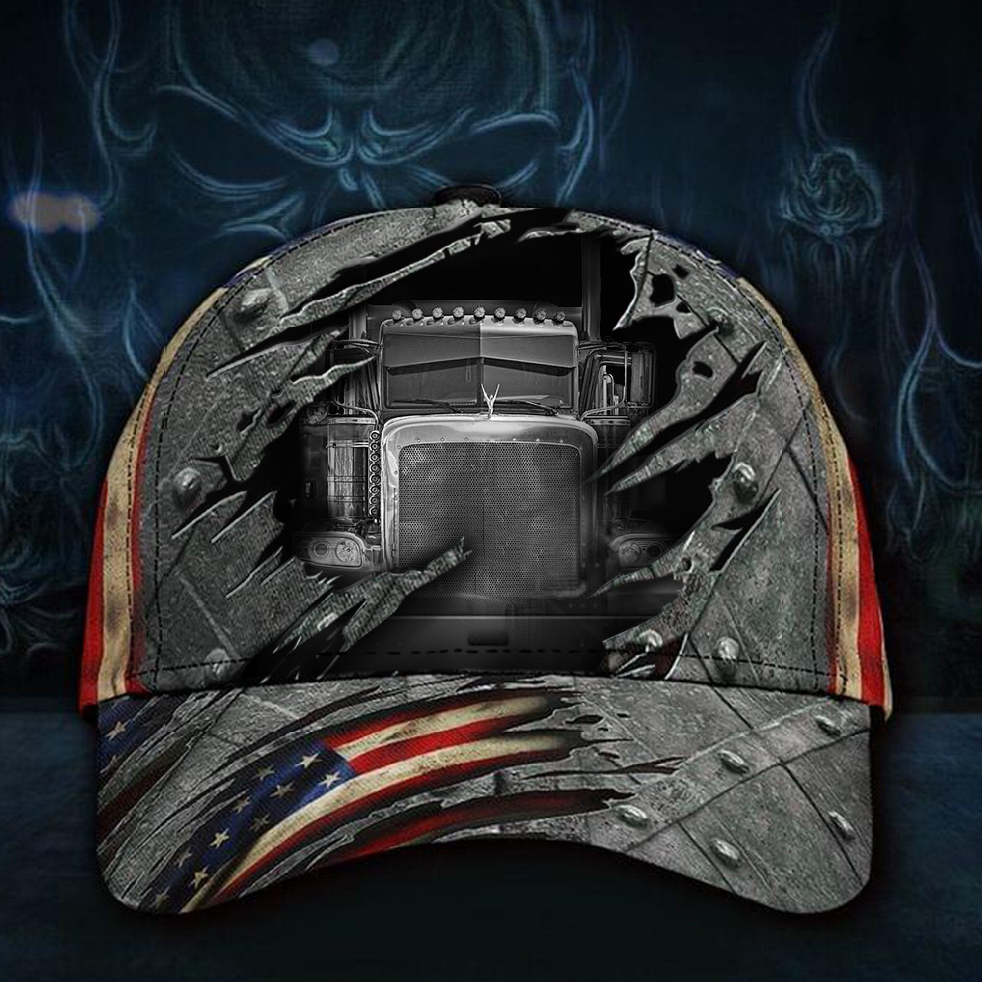 Adeenyc Trucker Drive Hat American 3D Printed Vintage Unique Cap For Men Good Gift For Truck Drivers Classic Cap Trucker Hats Custom Hats Gifts For Men & Women