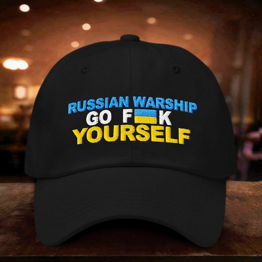 Adeenyc Ukraine Hat Russian Warship Go Fuck Yourself Support Ukraine Merch Trucker Hats Custom Hats Gifts For Men & Women