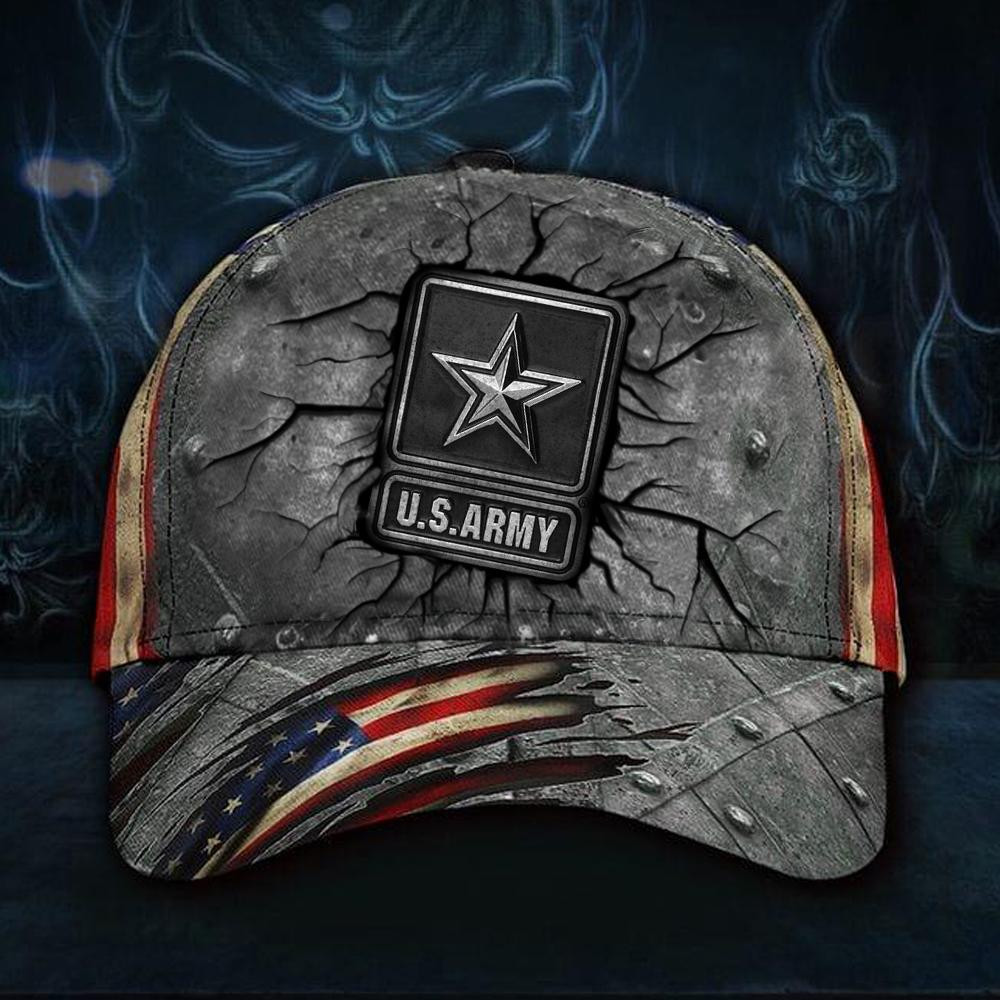 Adeenyc US Army Hat 3D Print American Flag Cap Unique Army Baseball Cap Gift For Men Classic Cap Trucker Hats Custom Hats Gifts For Men & Women