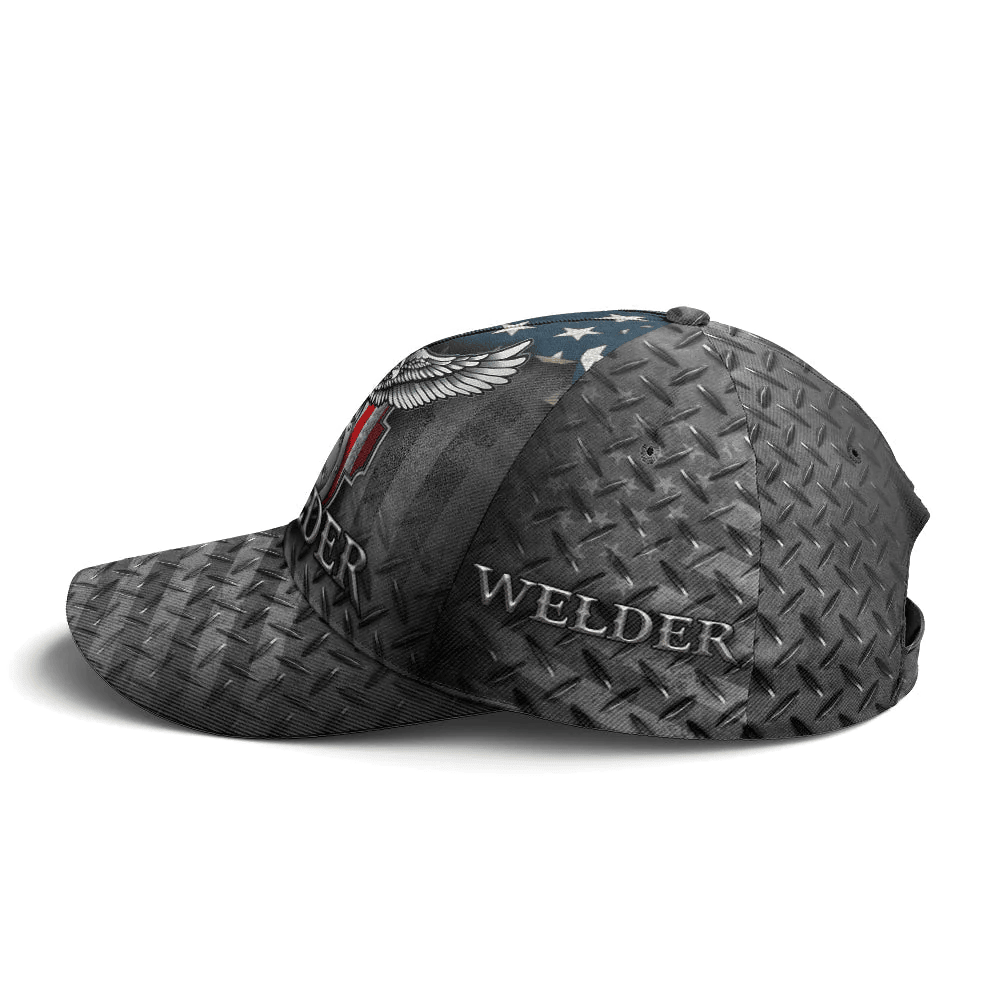 Adeenyc Us Eagle Baseball Cap For Welder Metalic Style Trucker Hats Custom Hats Gifts For Men & Women