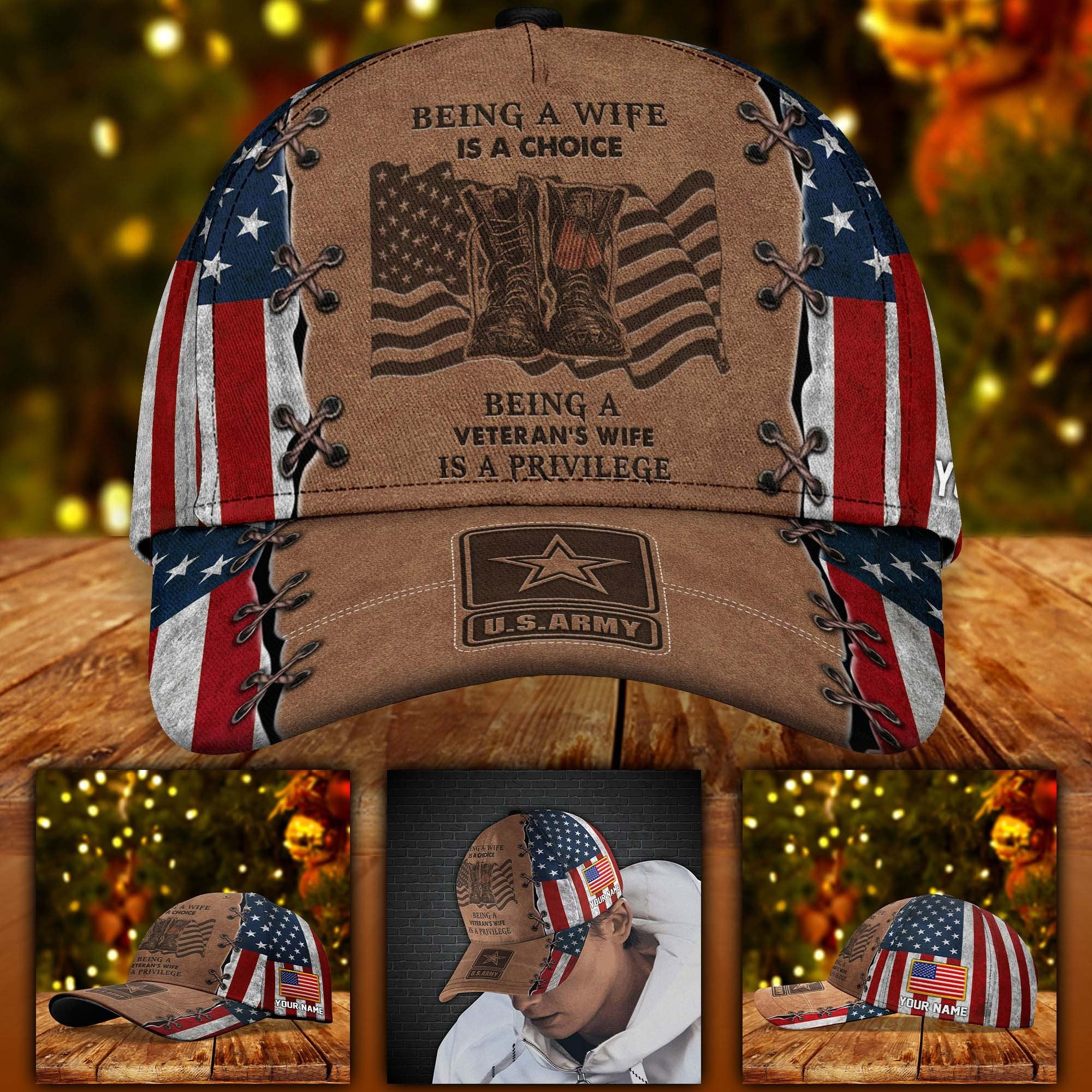 Adeenyc US Military Veteran Classic Cap, Personalized Classic Cap For Veteran Trucker Hats Custom Hats Gifts For Men & Women