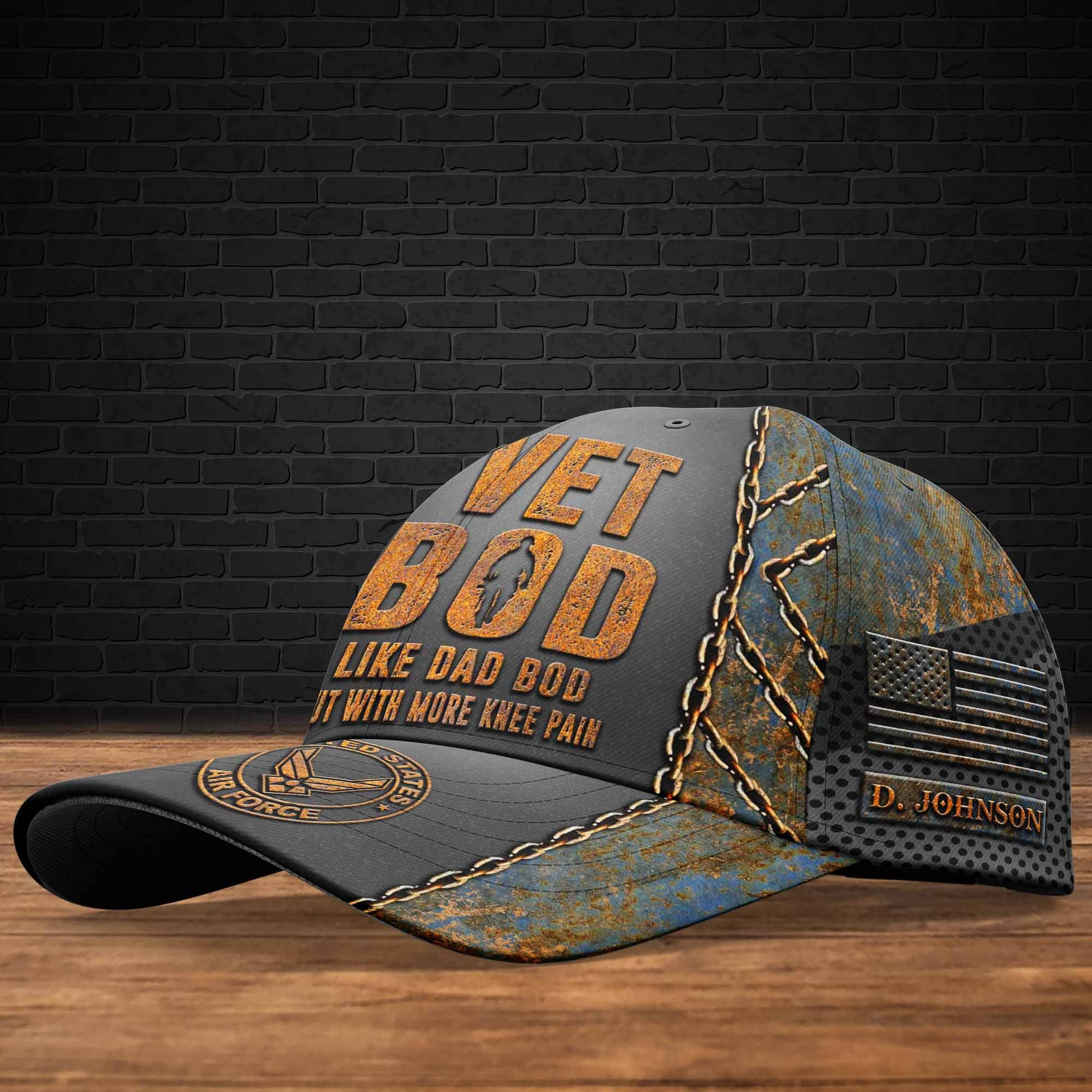 Adeenyc US Military Veteran Classic Cap, Personalized Classic Cap For Veteran Trucker Hats Custom Hats Gifts For Men & Women