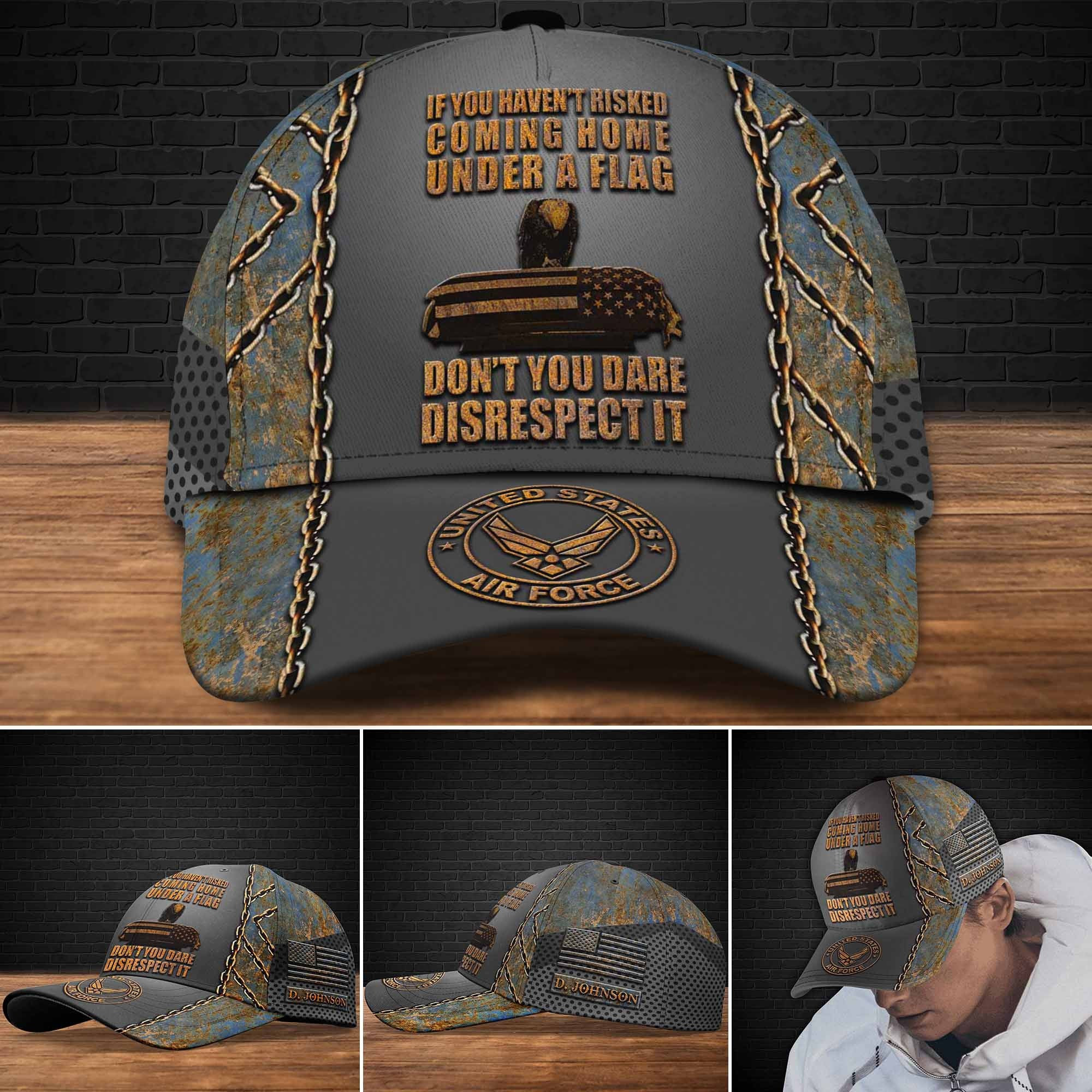 Adeenyc US Military Veteran Classic Cap, Personalized Classic Cap For Veteran Trucker Hats Custom Hats Gifts For Men & Women