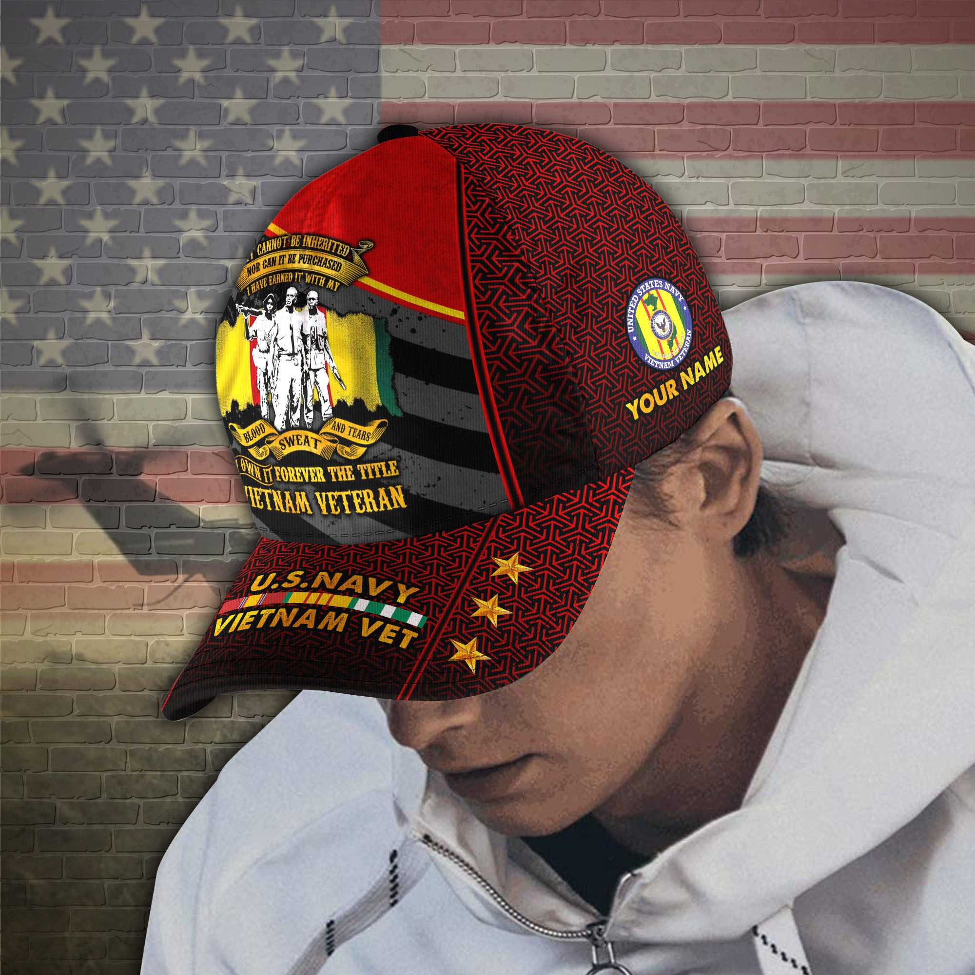 Adeenyc US Military Veteran Classic Cap, Personalized Classic Cap For Veteran Trucker Hats Custom Hats Gifts For Men & Women
