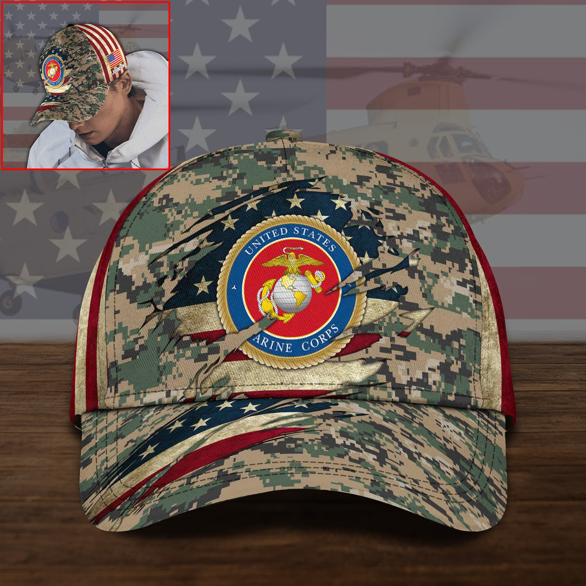 Adeenyc US Military Veteran Classic Cap, Personalized Classic Cap For Veteran Trucker Hats Custom Hats Gifts For Men & Women