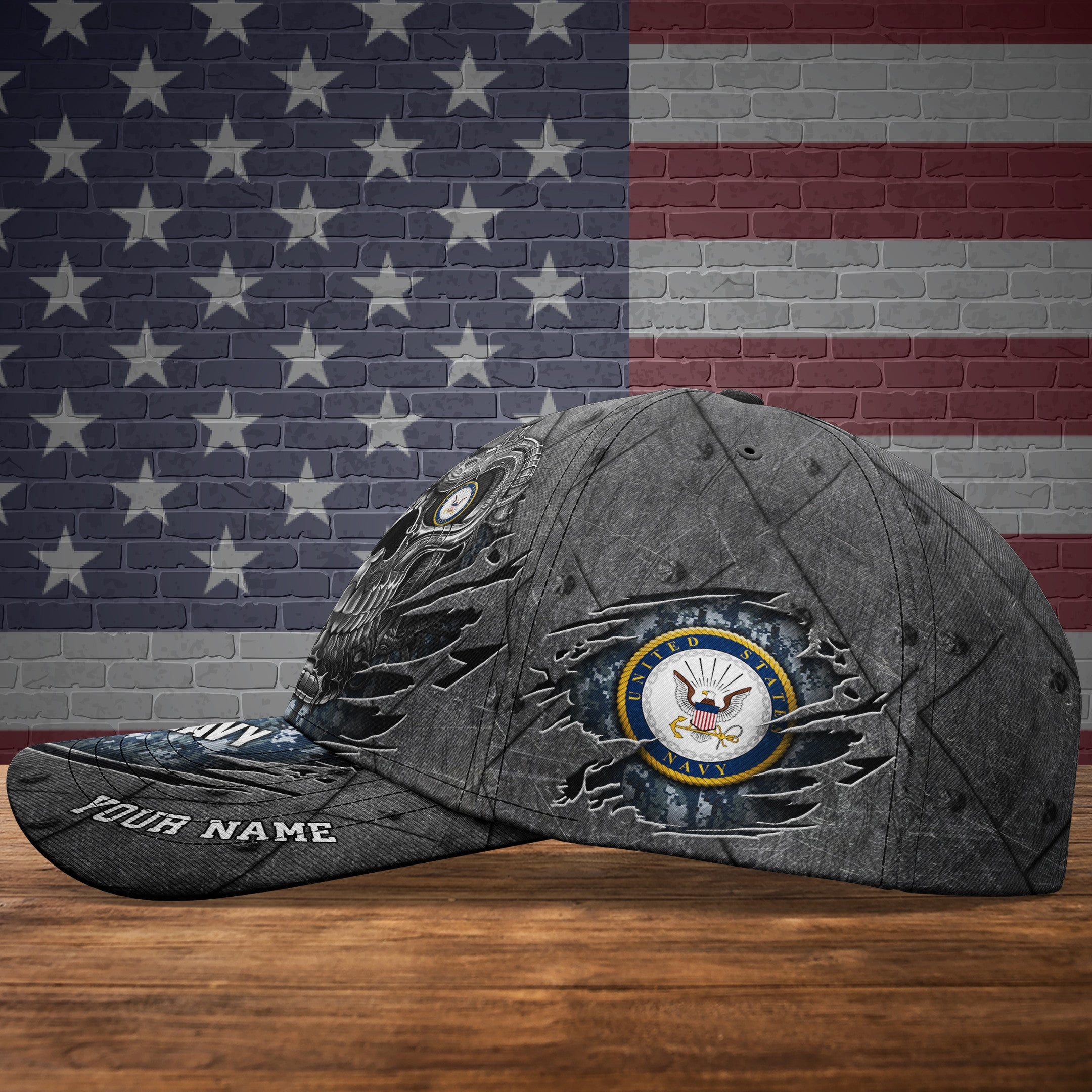 Adeenyc US Military Veteran Classic Cap, Personalized Classic Cap For Veteran Trucker Hats Custom Hats Gifts For Men & Women