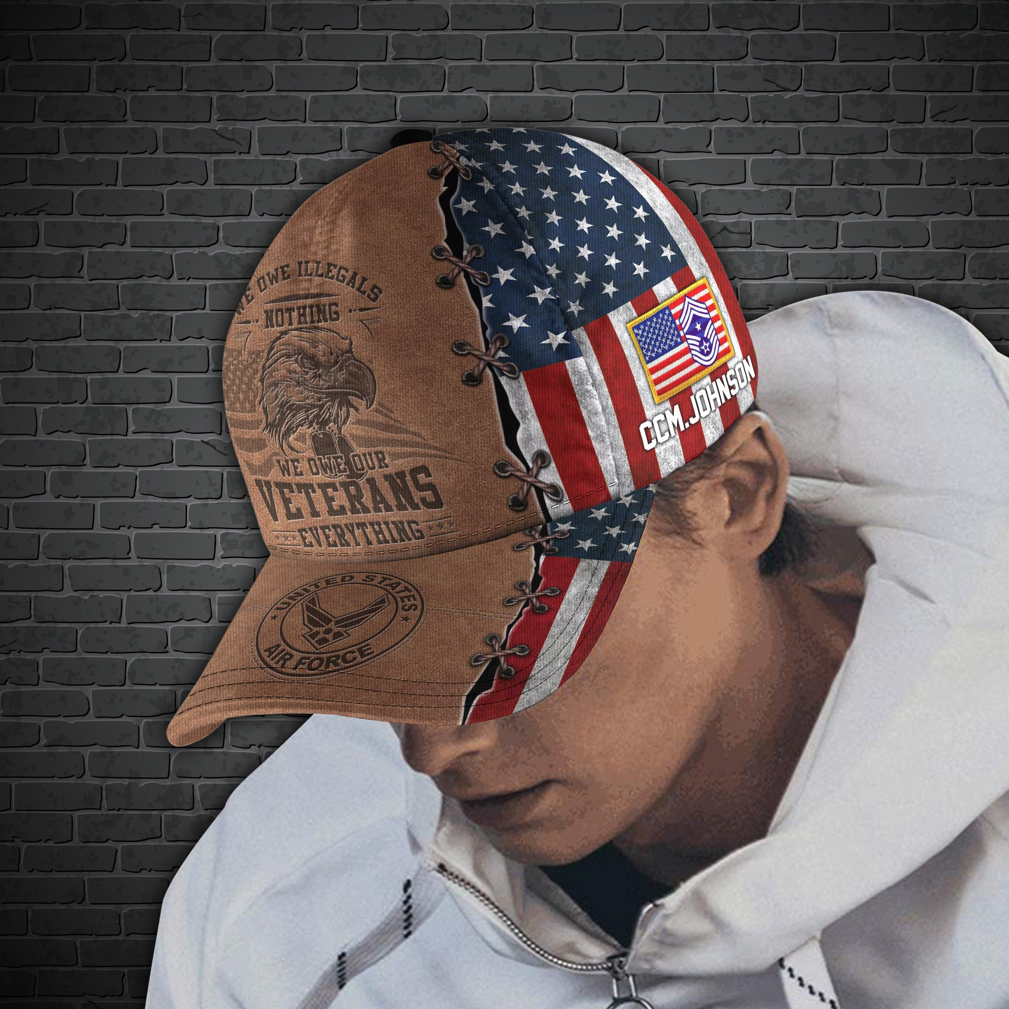Adeenyc US Military Veteran Classic Cap, Personalized Classic Cap For Veteran Trucker Hats Custom Hats Gifts For Men & Women