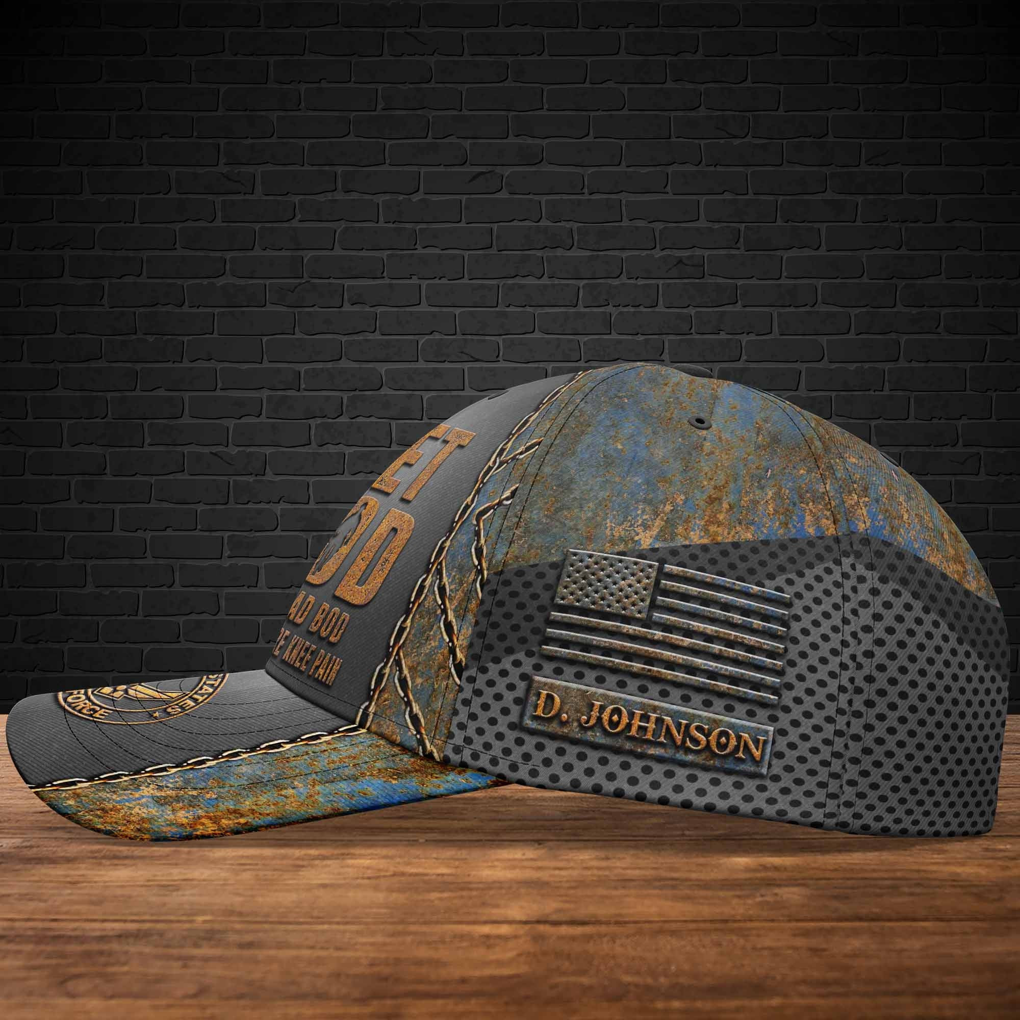 Adeenyc US Military Veteran Classic Cap, Personalized Classic Cap For Veteran Trucker Hats Custom Hats Gifts For Men & Women