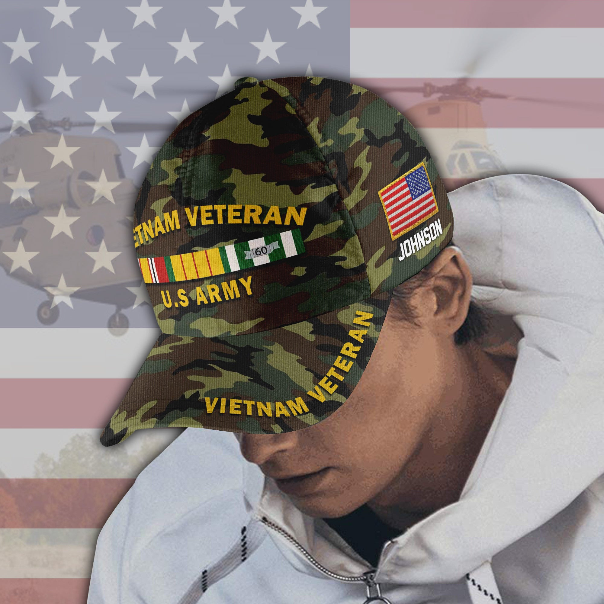 Adeenyc US Military Veteran Classic Cap, Personalized Classic Cap For Veteran Trucker Hats Custom Hats Gifts For Men & Women