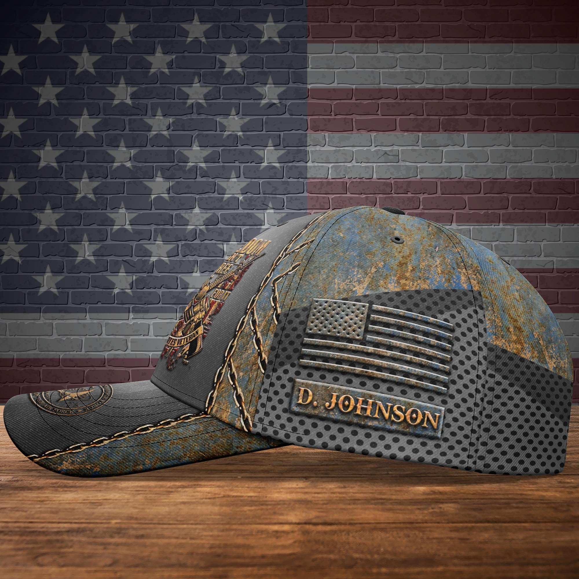 Adeenyc US Military Veteran Classic Cap, Personalized Classic Cap For Veteran Trucker Hats Custom Hats Gifts For Men & Women