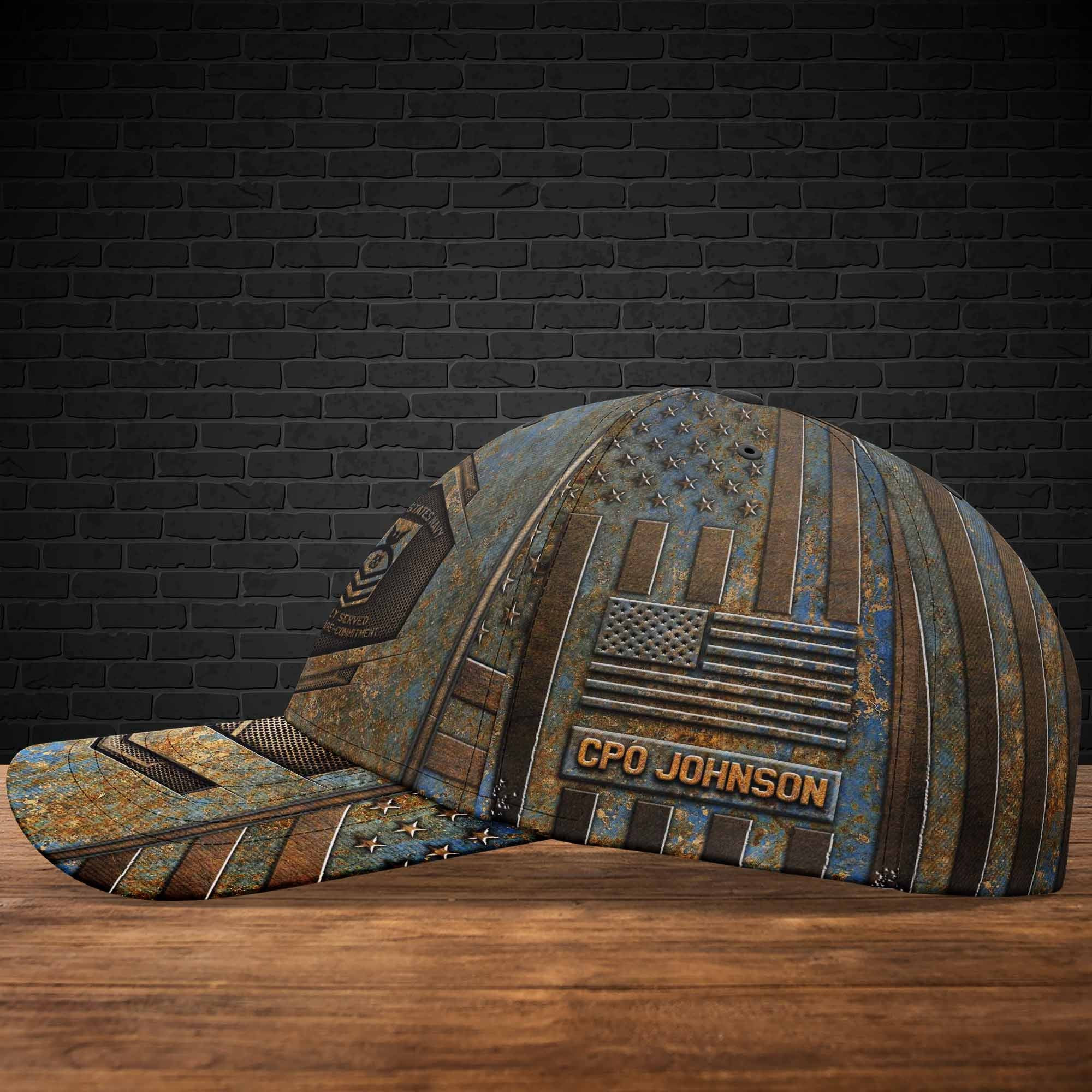 Adeenyc US Military Veteran Classic Cap, Personalized Classic Cap For Veteran Trucker Hats Custom Hats Gifts For Men & Women