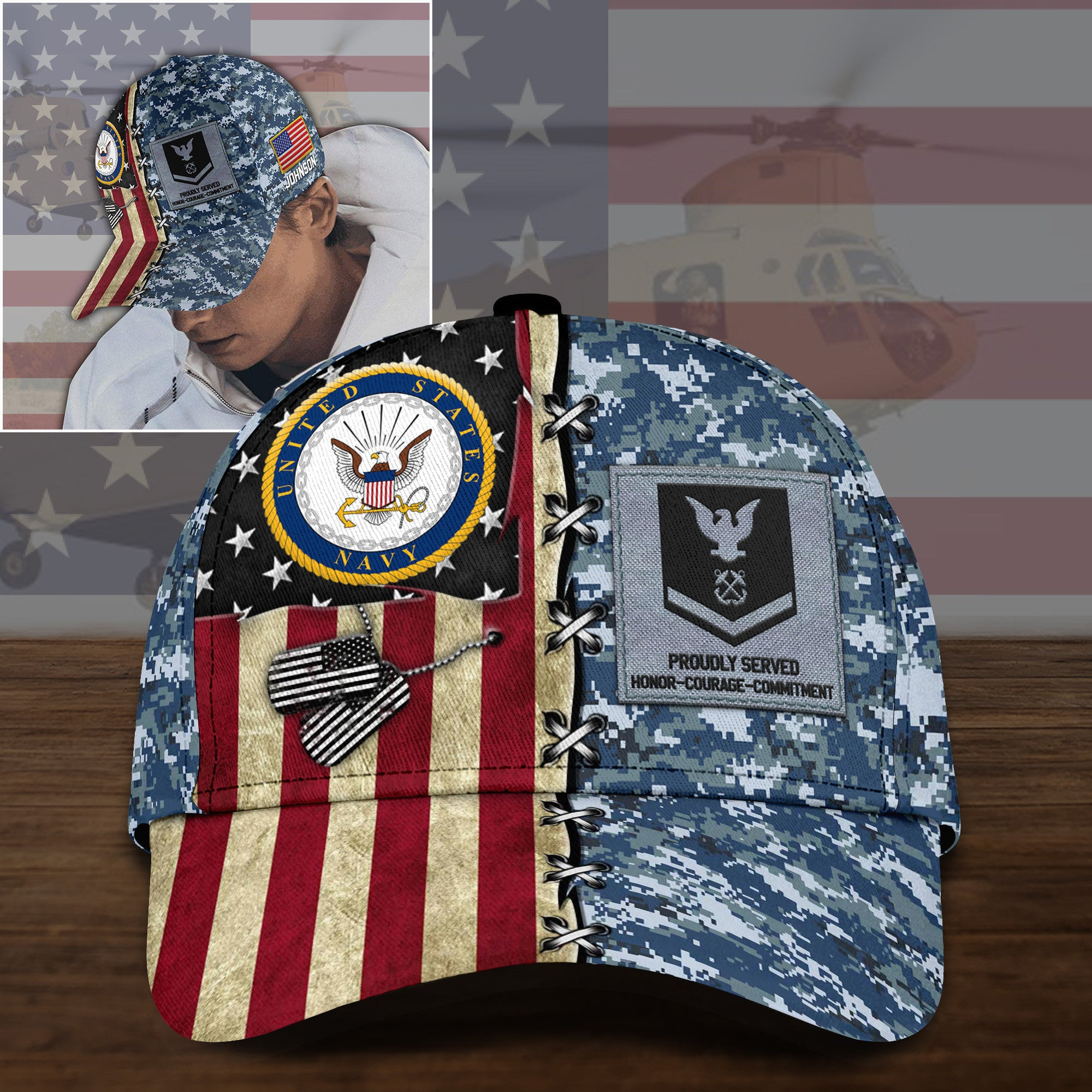 Adeenyc US Military Veteran Classic Cap, Personalized Classic Cap For Veteran Trucker Hats Custom Hats Gifts For Men & Women
