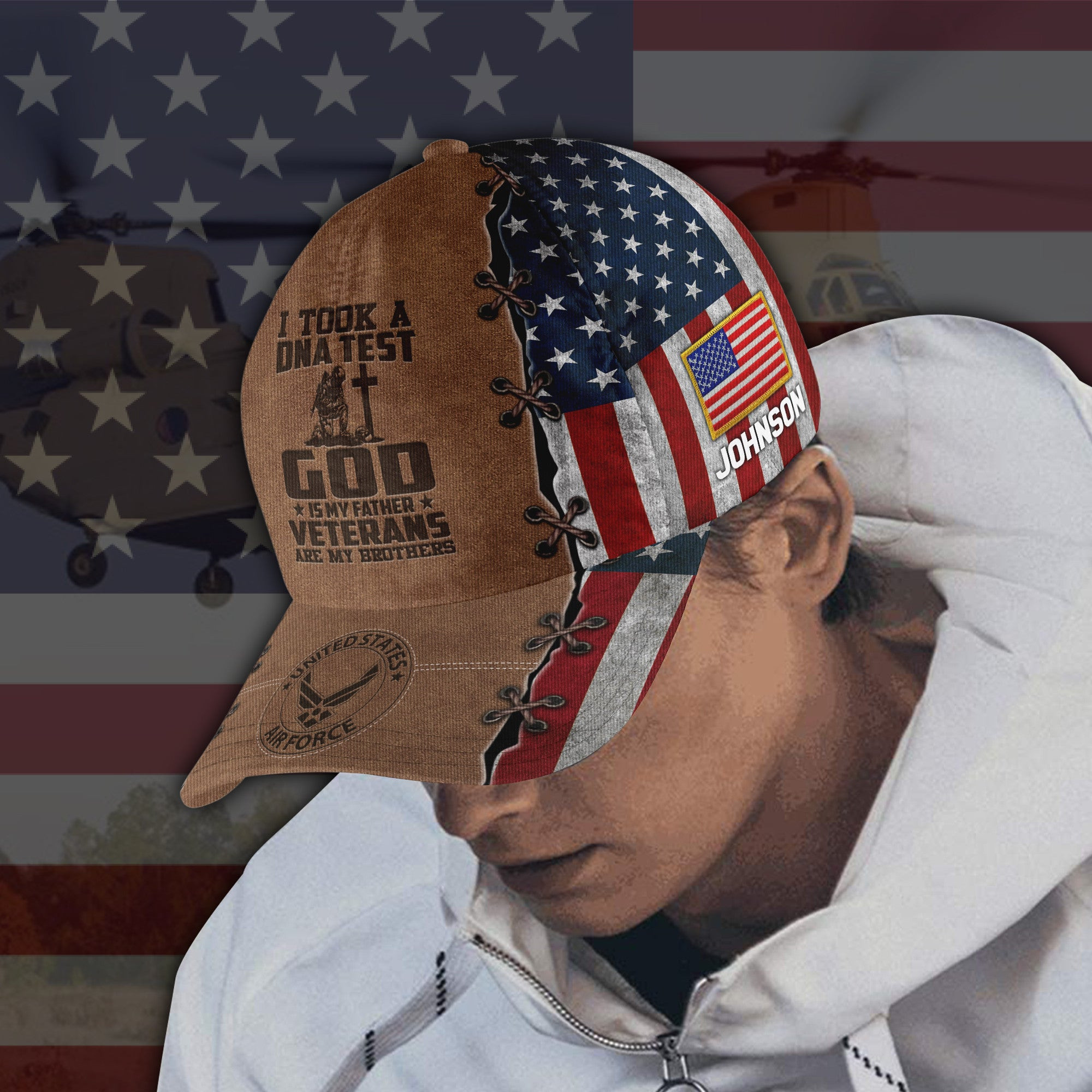 Adeenyc US Military Veteran Classic Cap, Personalized Classic Cap For Veteran Trucker Hats Custom Hats Gifts For Men & Women