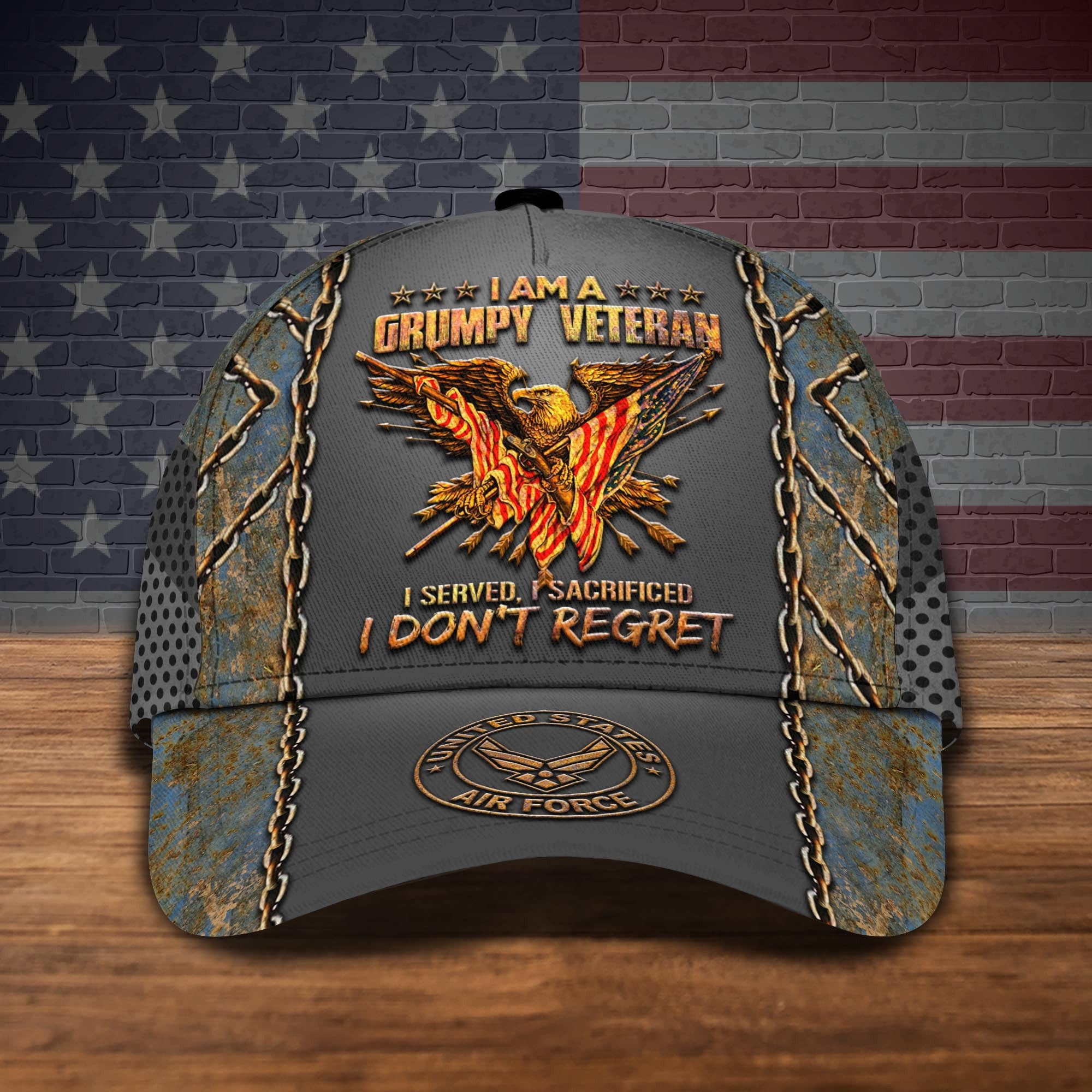 Adeenyc US Military Veteran Classic Cap, Personalized Classic Cap For Veteran Trucker Hats Custom Hats Gifts For Men & Women