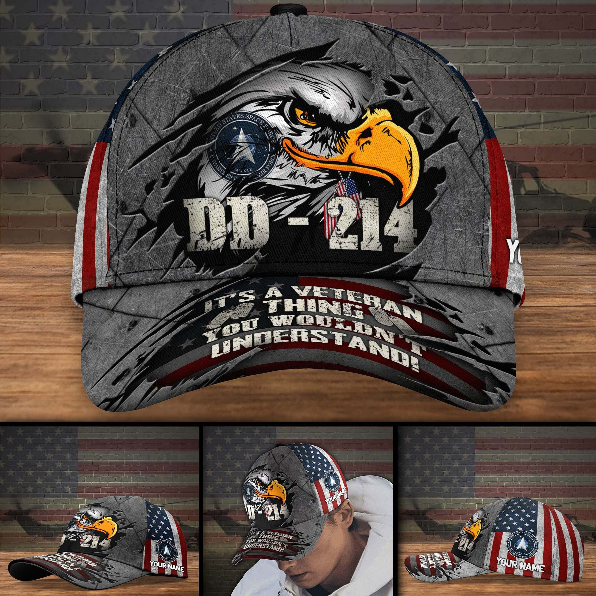 Adeenyc US Military Veteran Classic Cap, Personalized Classic Cap For Veteran Trucker Hats Custom Hats Gifts For Men & Women