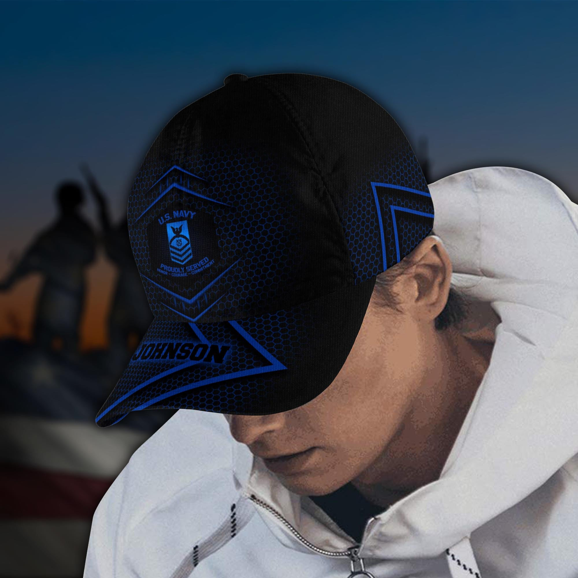 Adeenyc US Military Veteran Classic Cap, Personalized Classic Cap For Veteran Trucker Hats Custom Hats Gifts For Men & Women
