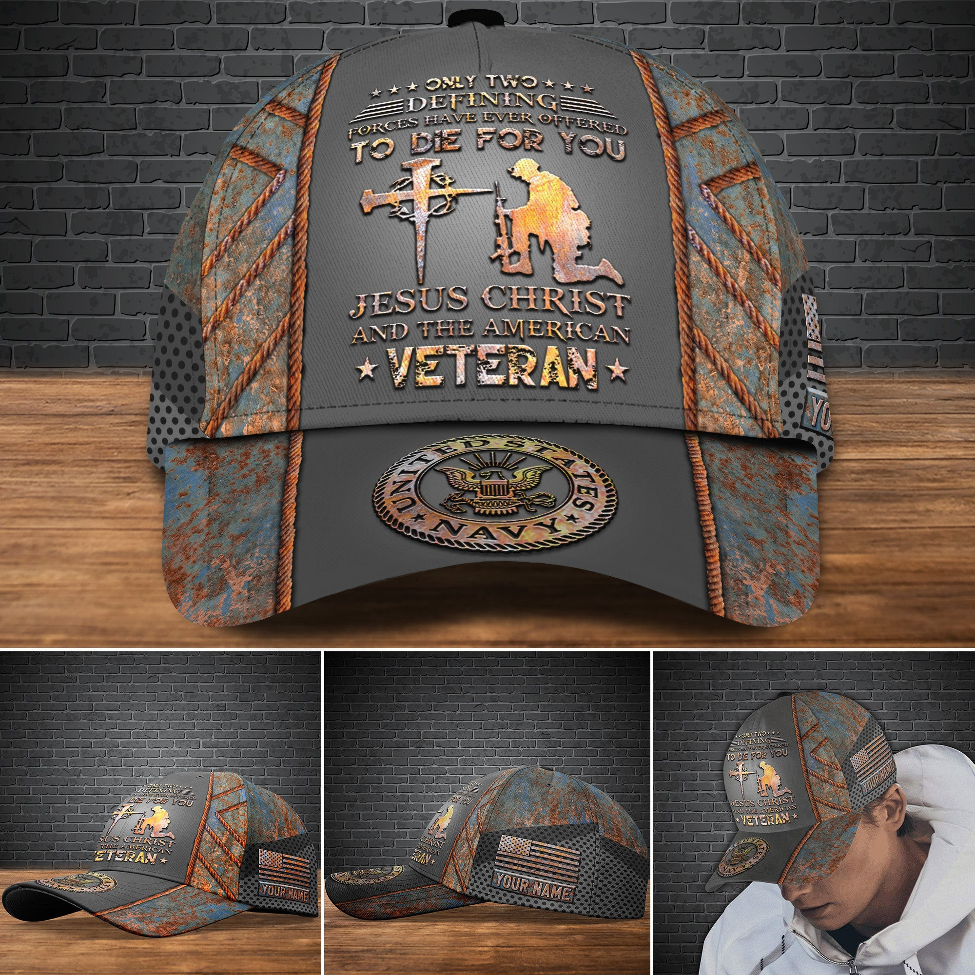 Adeenyc US Military Veteran Classic Cap, Personalized Classic Cap For Veteran Trucker Hats Custom Hats Gifts For Men & Women