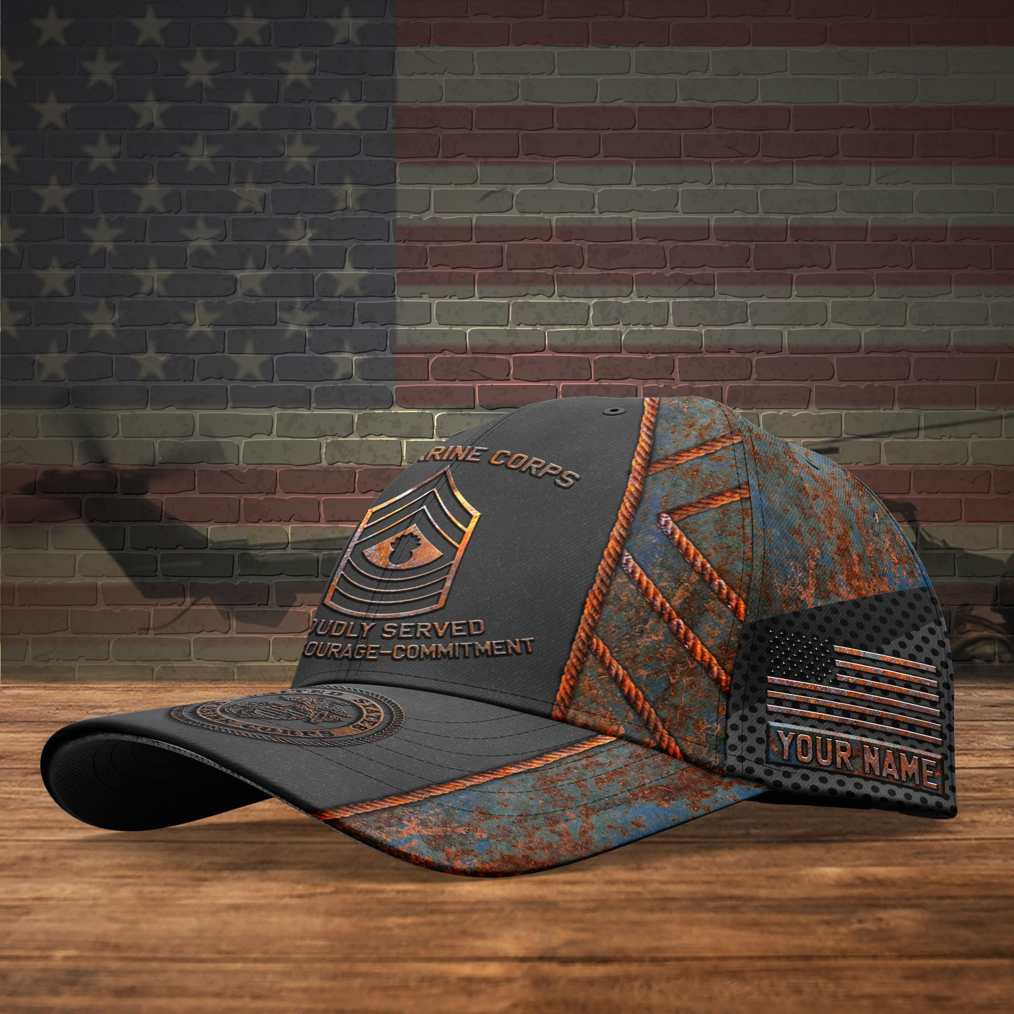 Adeenyc US Military Veteran Classic Cap, Personalized Classic Cap For Veteran Trucker Hats Custom Hats Gifts For Men & Women