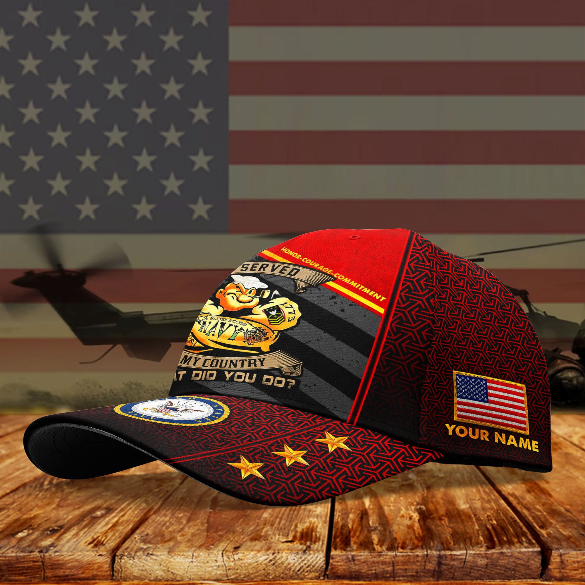 Adeenyc US Military Veteran Classic Cap, Personalized Classic Cap For Veteran Trucker Hats Custom Hats Gifts For Men & Women