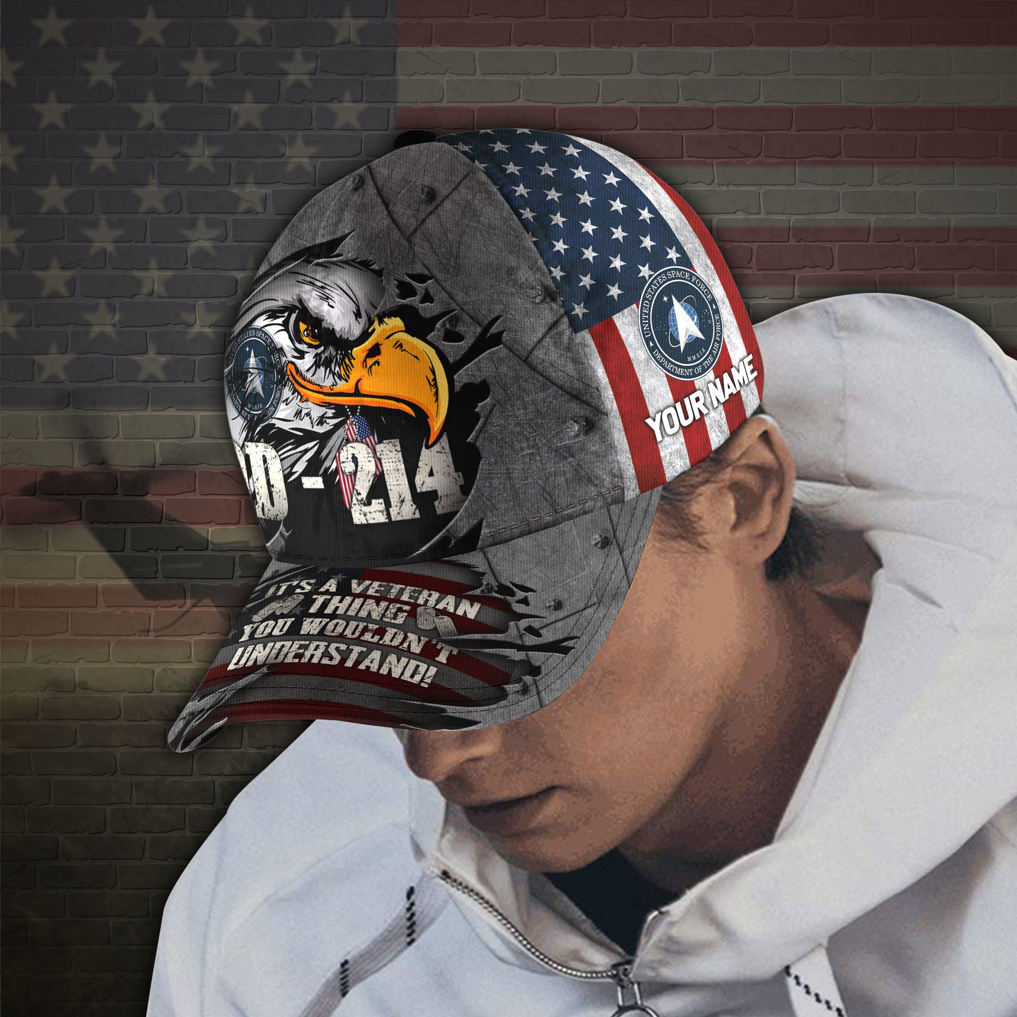 Adeenyc US Military Veteran Classic Cap, Personalized Classic Cap For Veteran Trucker Hats Custom Hats Gifts For Men & Women