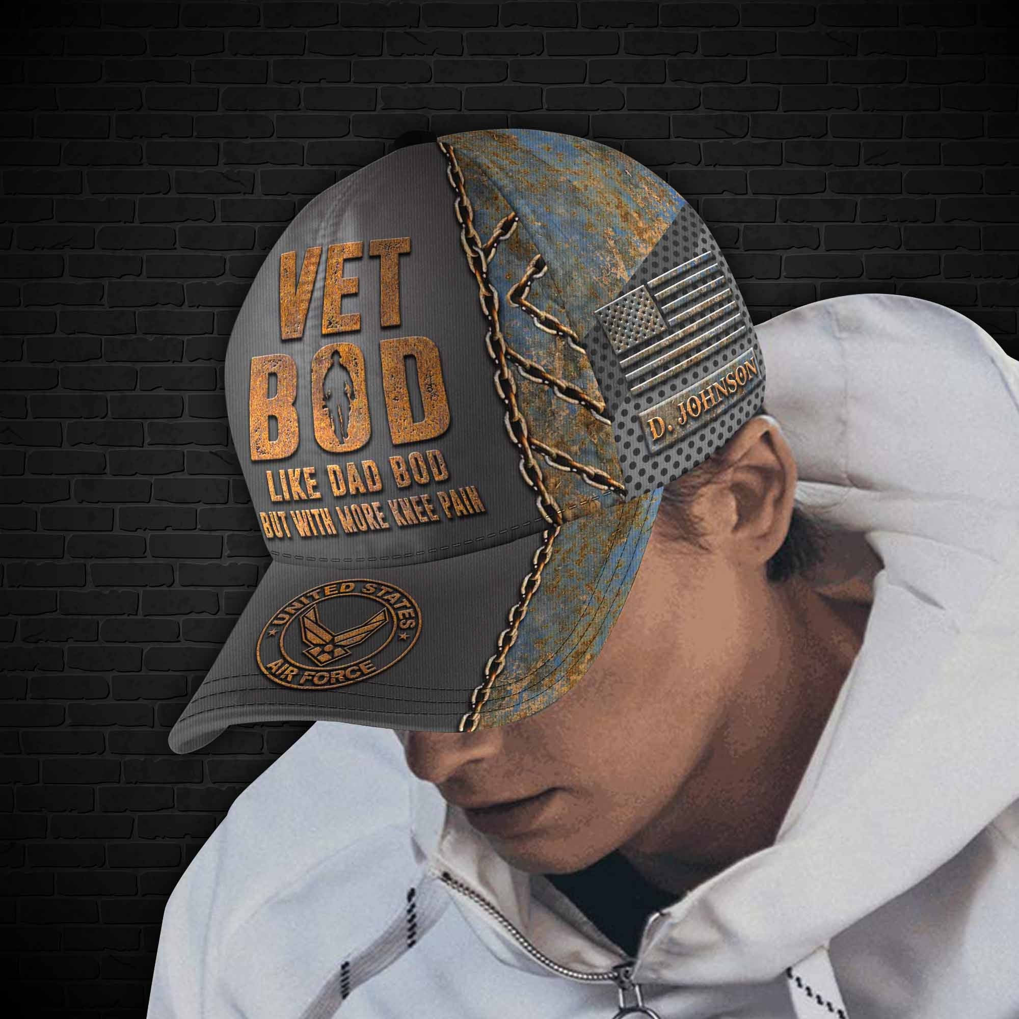 Adeenyc US Military Veteran Classic Cap, Personalized Classic Cap For Veteran Trucker Hats Custom Hats Gifts For Men & Women
