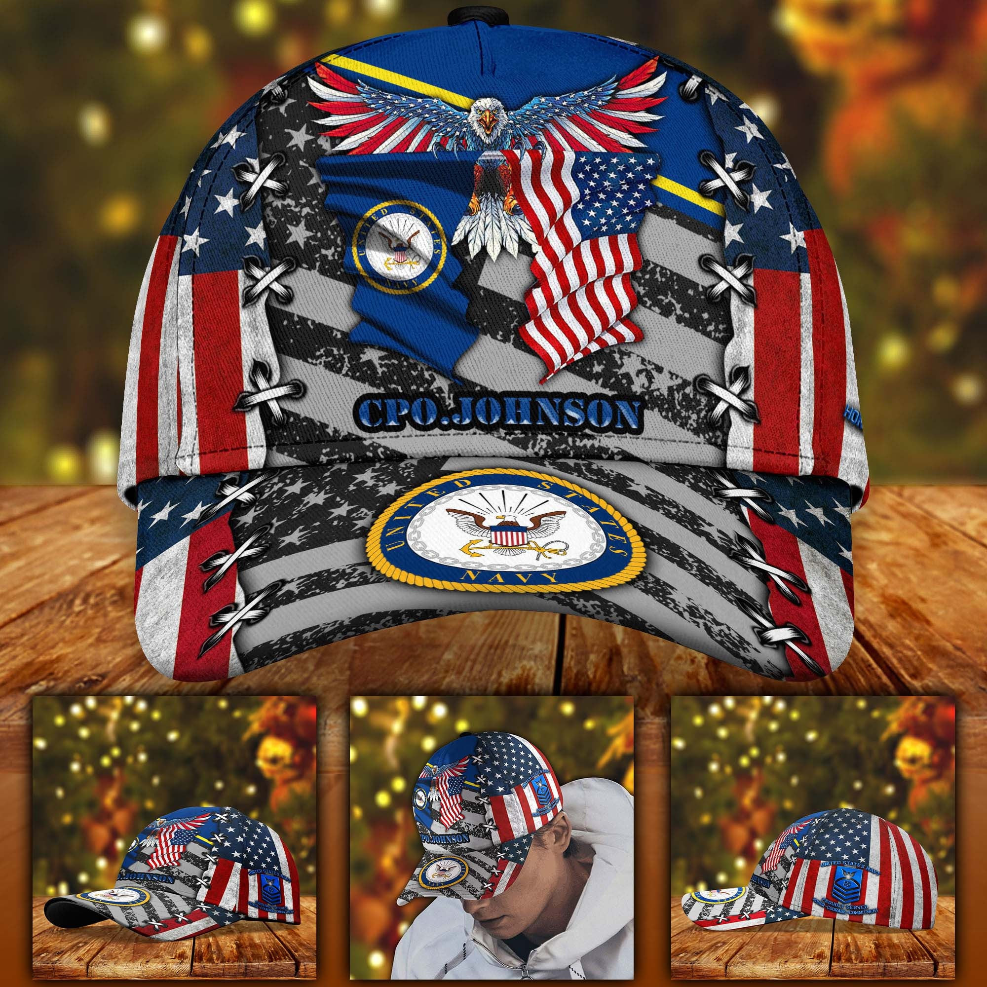 Adeenyc US Military Veteran Classic Cap, Personalized Classic Cap For Veteran Trucker Hats Custom Hats Gifts For Men & Women