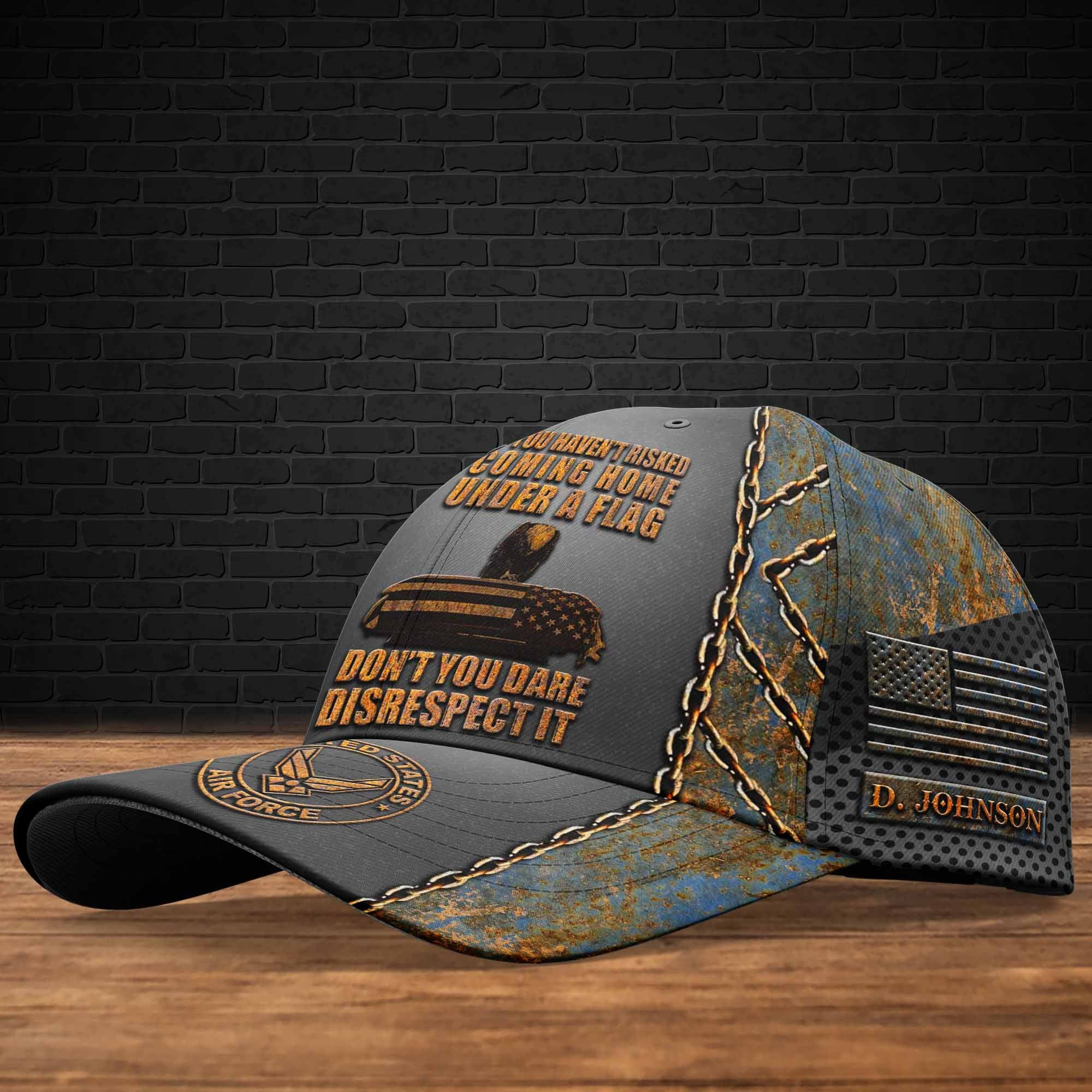 Adeenyc US Military Veteran Classic Cap, Personalized Classic Cap For Veteran Trucker Hats Custom Hats Gifts For Men & Women