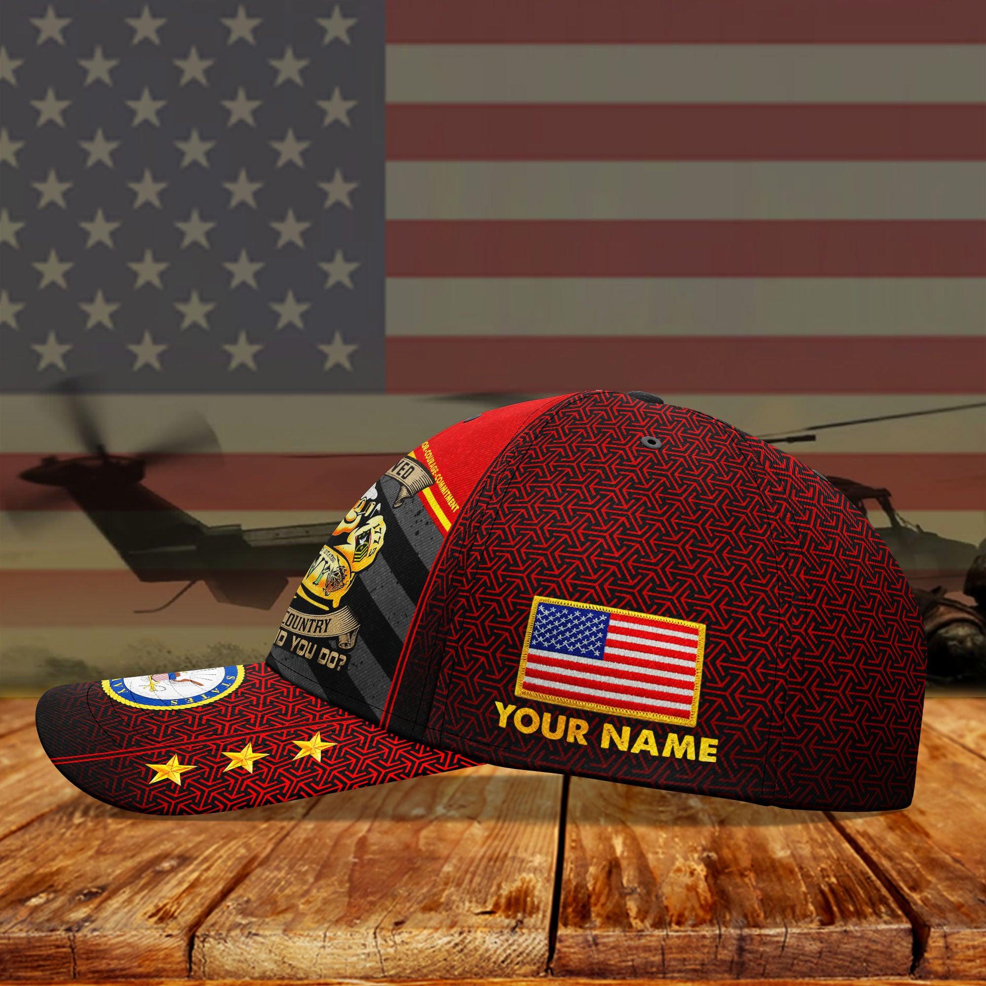 Adeenyc US Military Veteran Classic Cap, Personalized Classic Cap For Veteran Trucker Hats Custom Hats Gifts For Men & Women