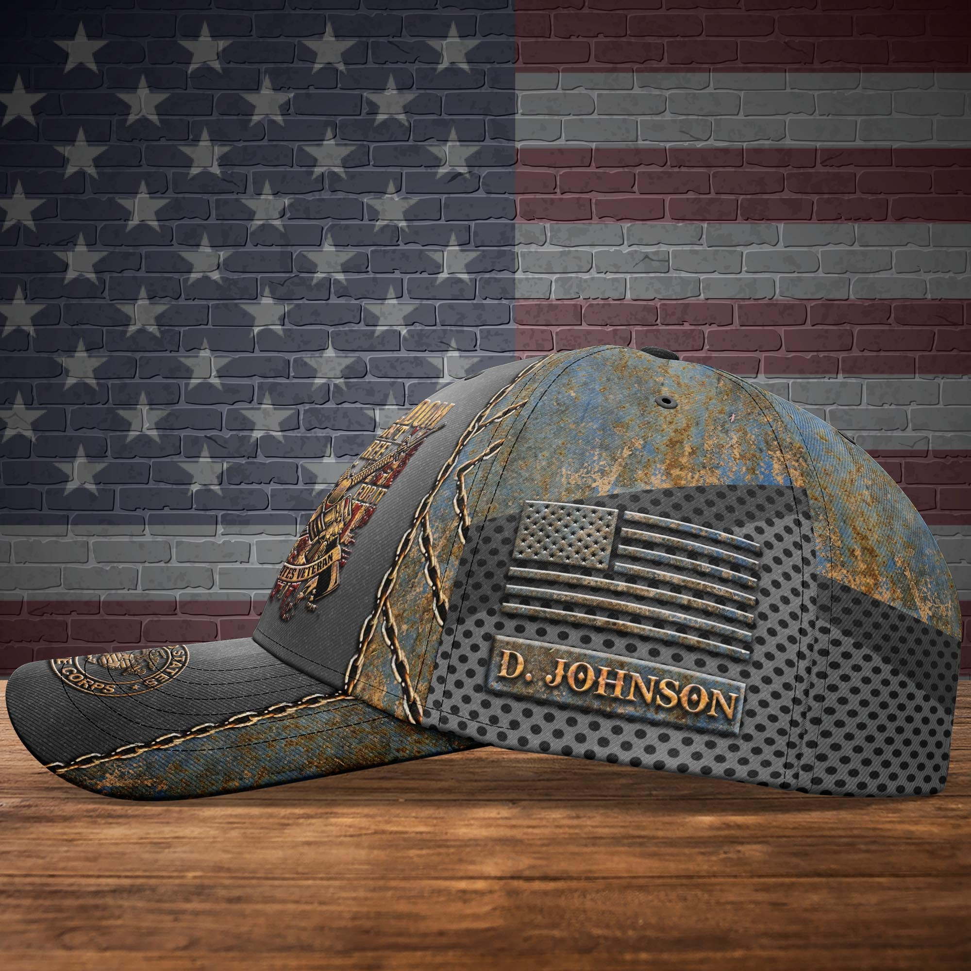 Adeenyc US Military Veteran Classic Cap, Personalized Classic Cap For Veteran Trucker Hats Custom Hats Gifts For Men & Women