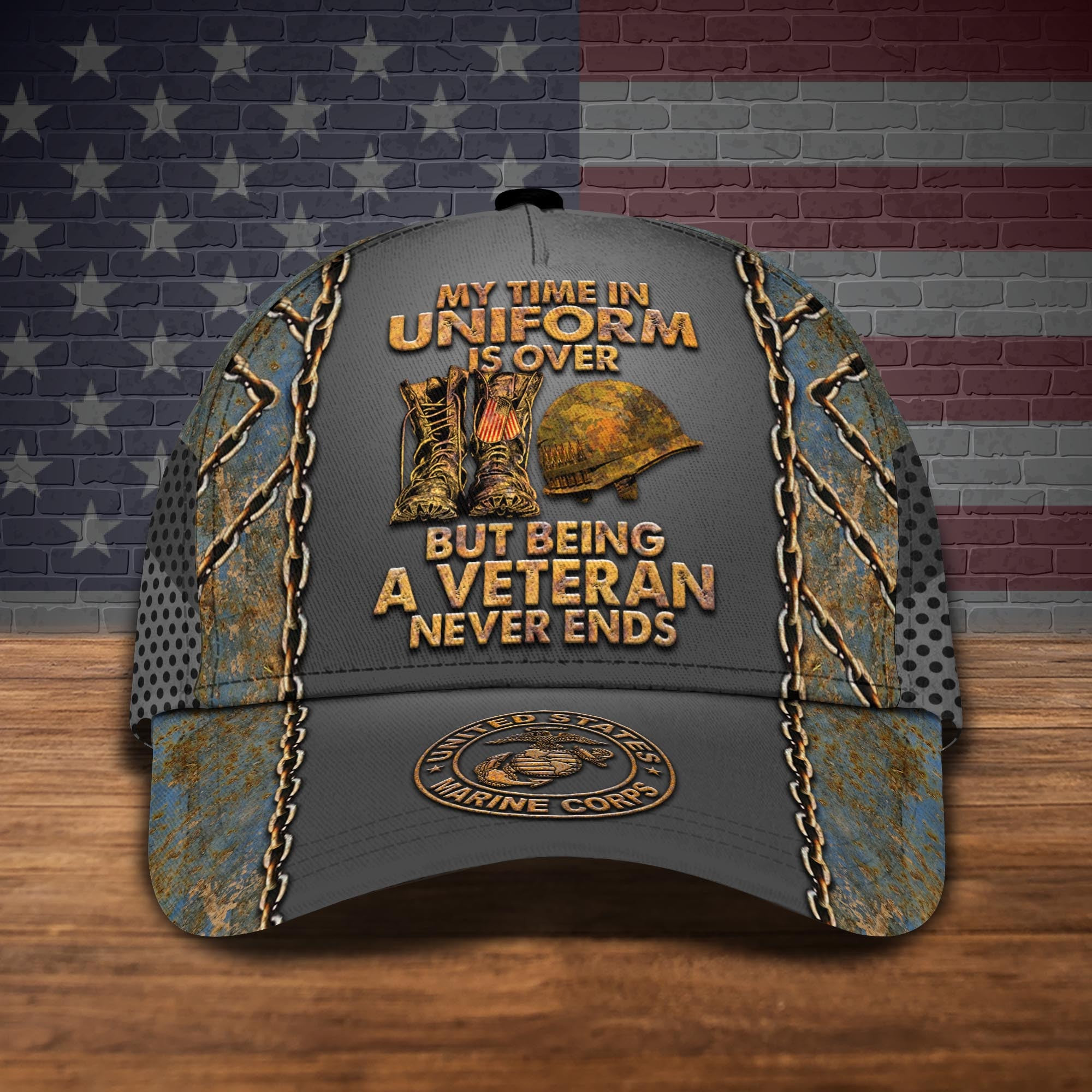 Adeenyc US Military Veteran Classic Cap, Personalized Classic Cap For Veteran Trucker Hats Custom Hats Gifts For Men & Women