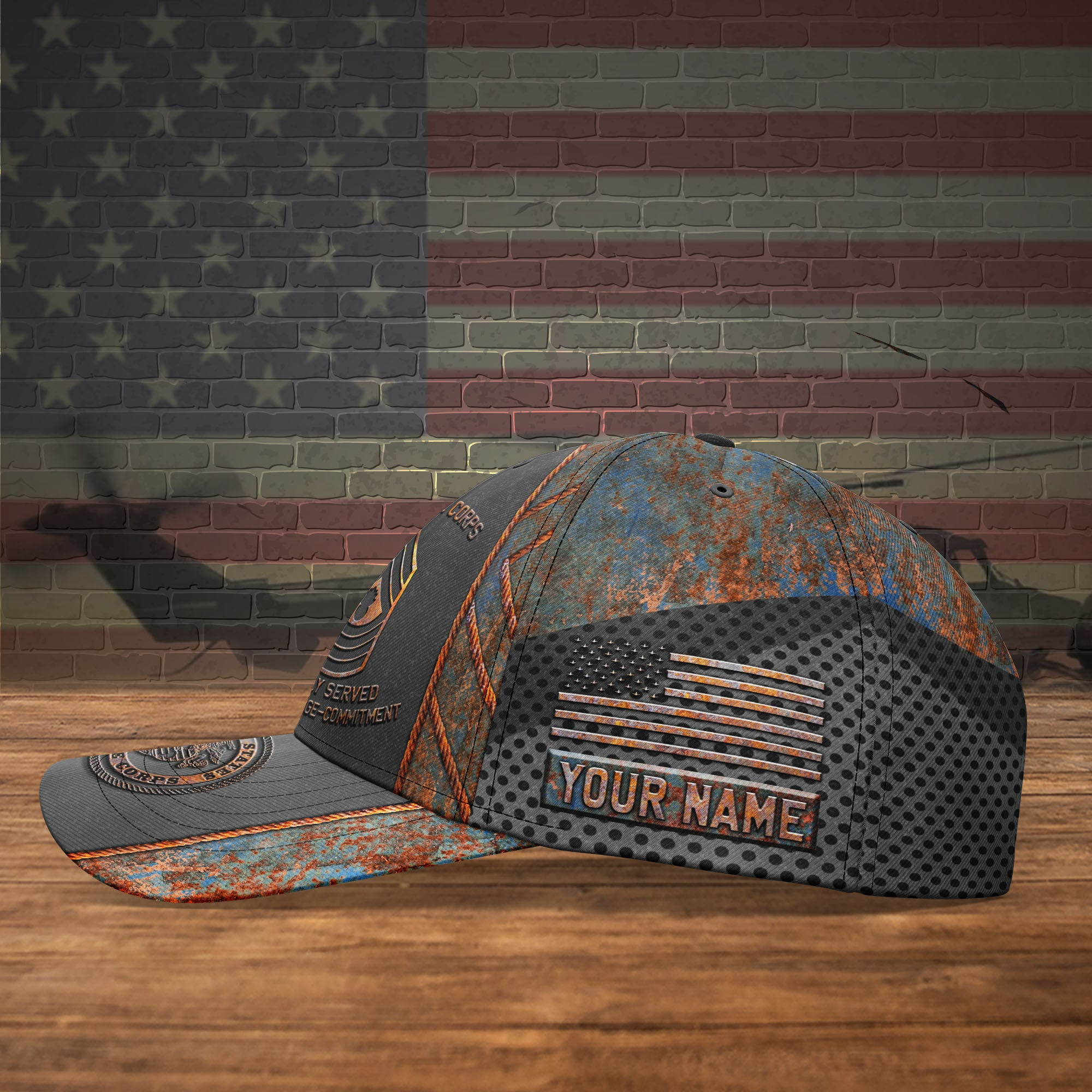 Adeenyc US Military Veteran Classic Cap, Personalized Classic Cap For Veteran Trucker Hats Custom Hats Gifts For Men & Women