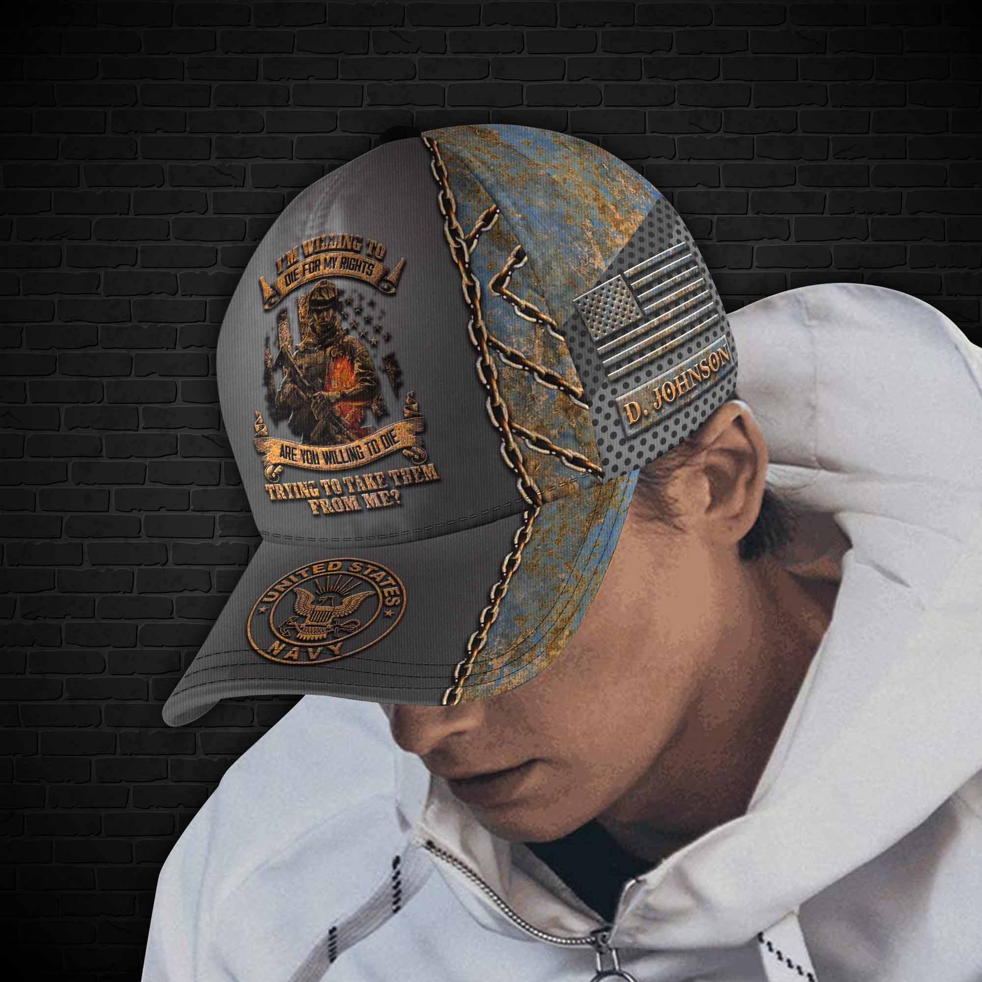 Adeenyc US Military Veteran Classic Cap, Personalized Classic Cap For Veteran Trucker Hats Custom Hats Gifts For Men & Women